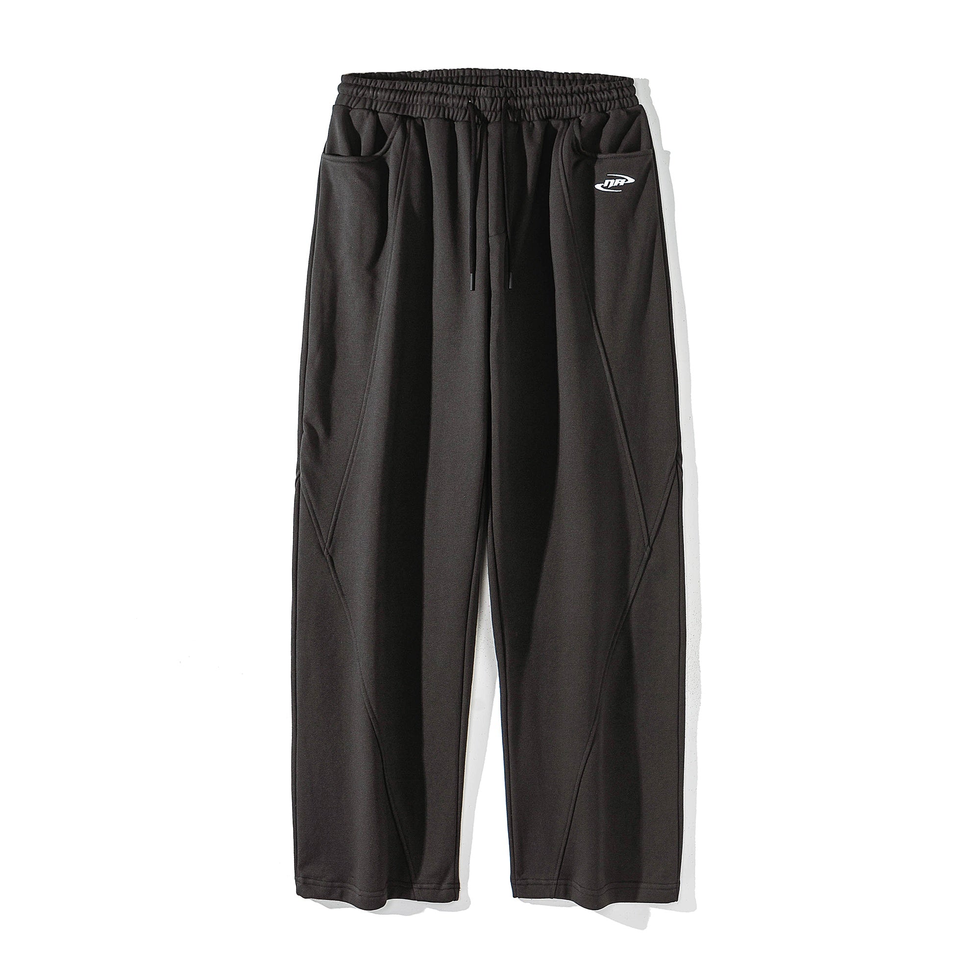 Embroidery Split Loose Straight Sweatpants NA7011