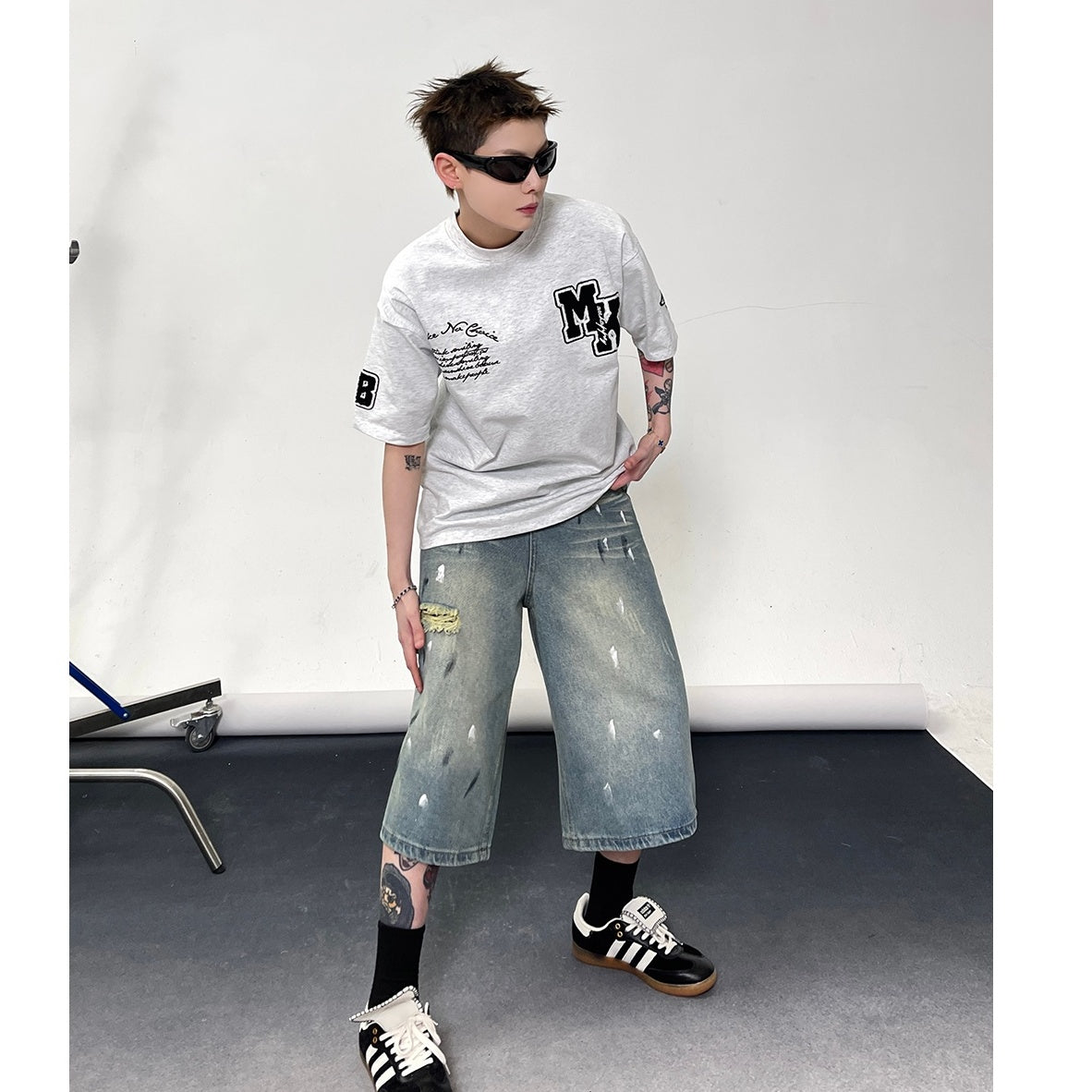 Letter Towel Embroidered T-Shirt EAT124