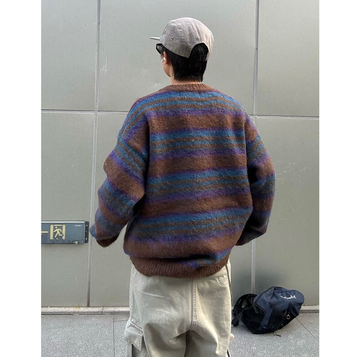 Retro Border Crew Neck Sweater MB7129