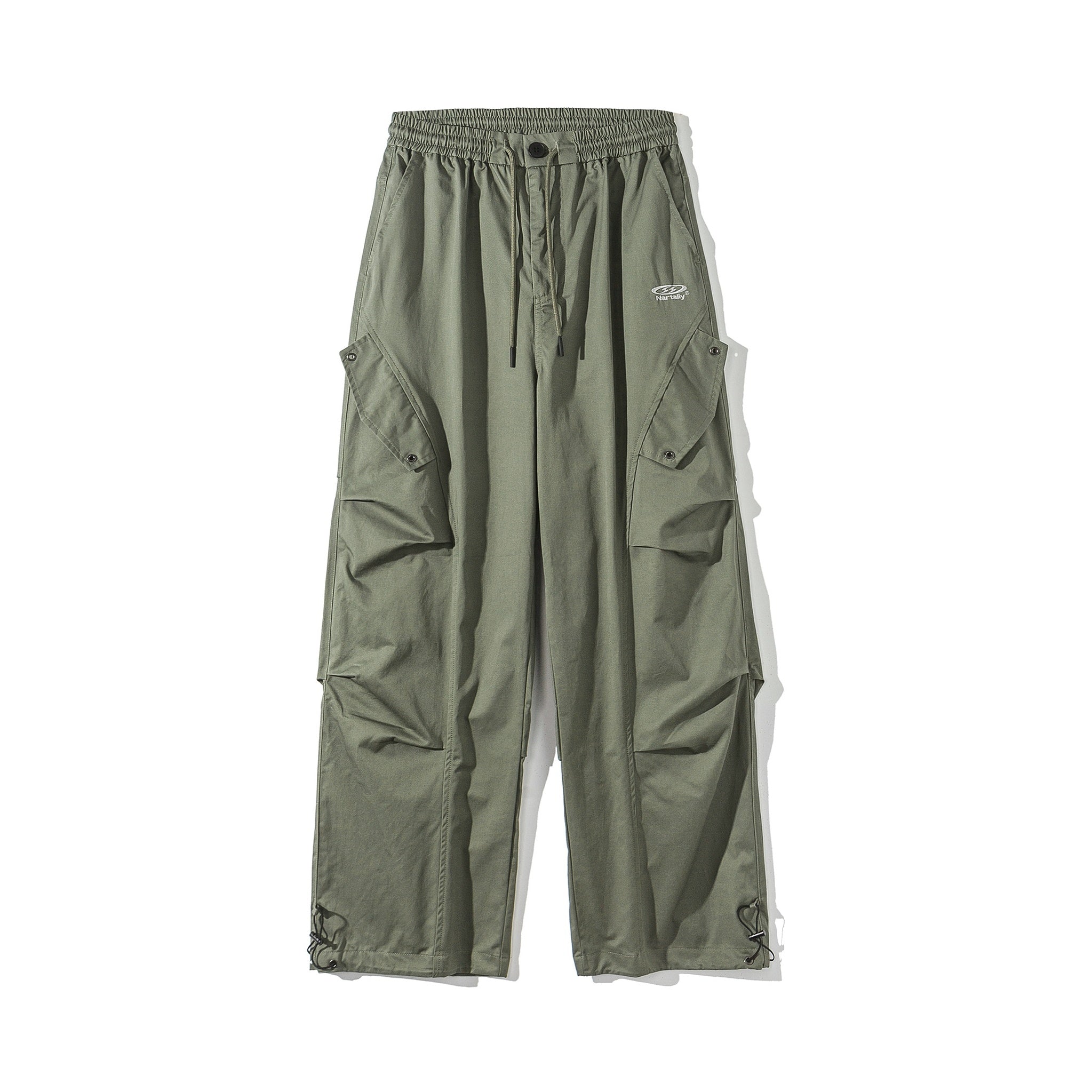 Curve Stitch Switching Pleated Cargo Pants NR7003