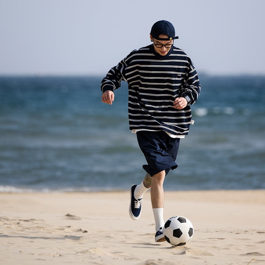 Casual Border Long-sleeved T-Shirt BI2026