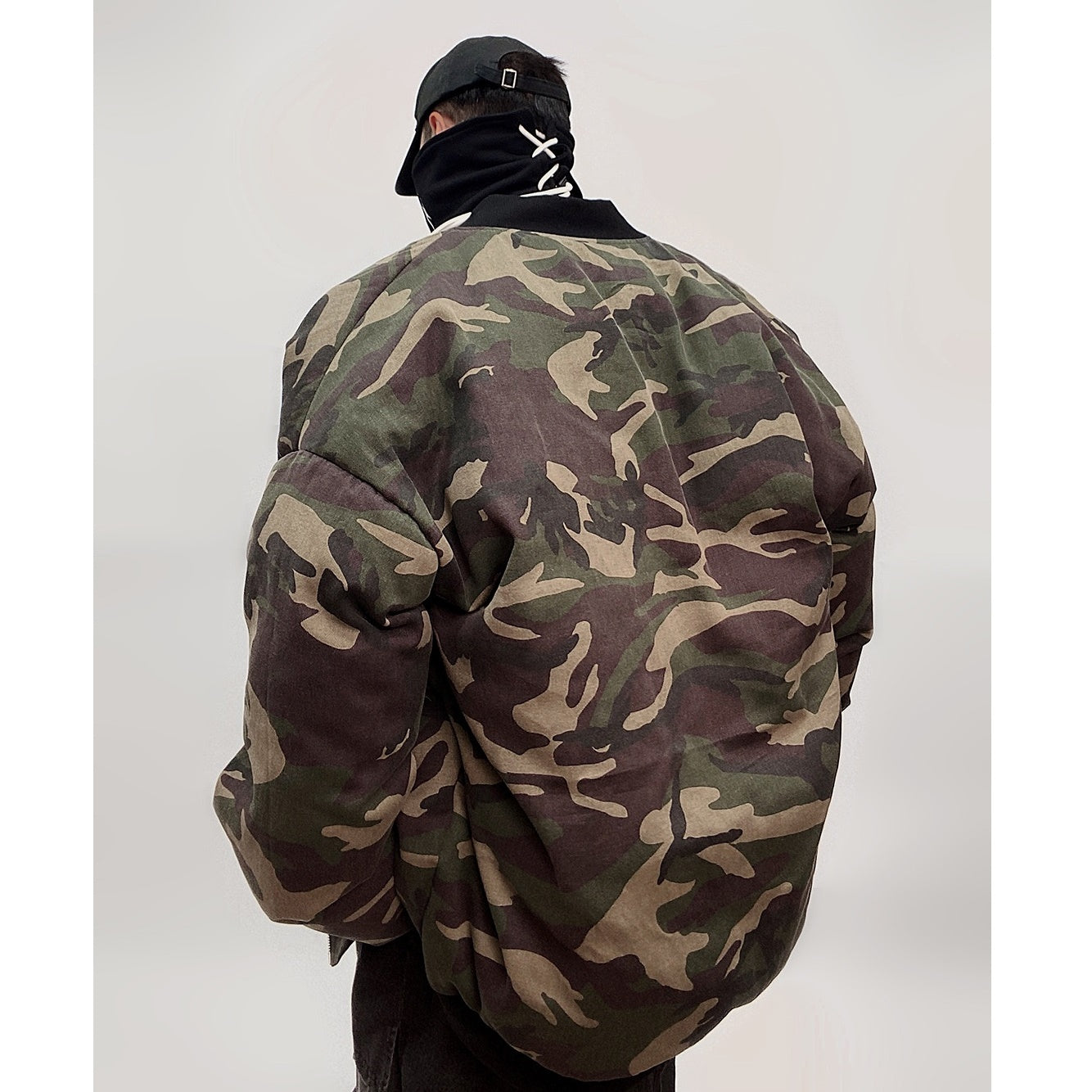 Camouflage Loose Baseball Padded Jacket UU7016