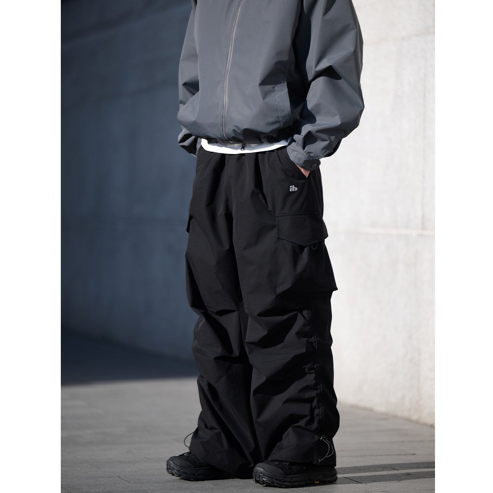 Side Gather Parachute Cargo Pants BI2006