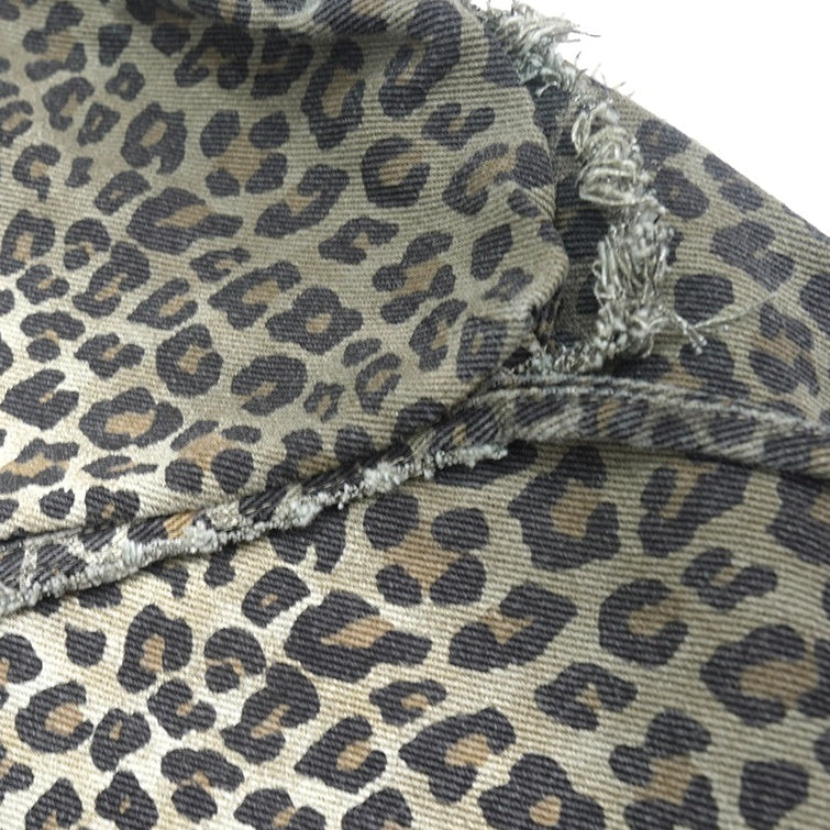 Loose Straight Leopard Print Jeans UU7002