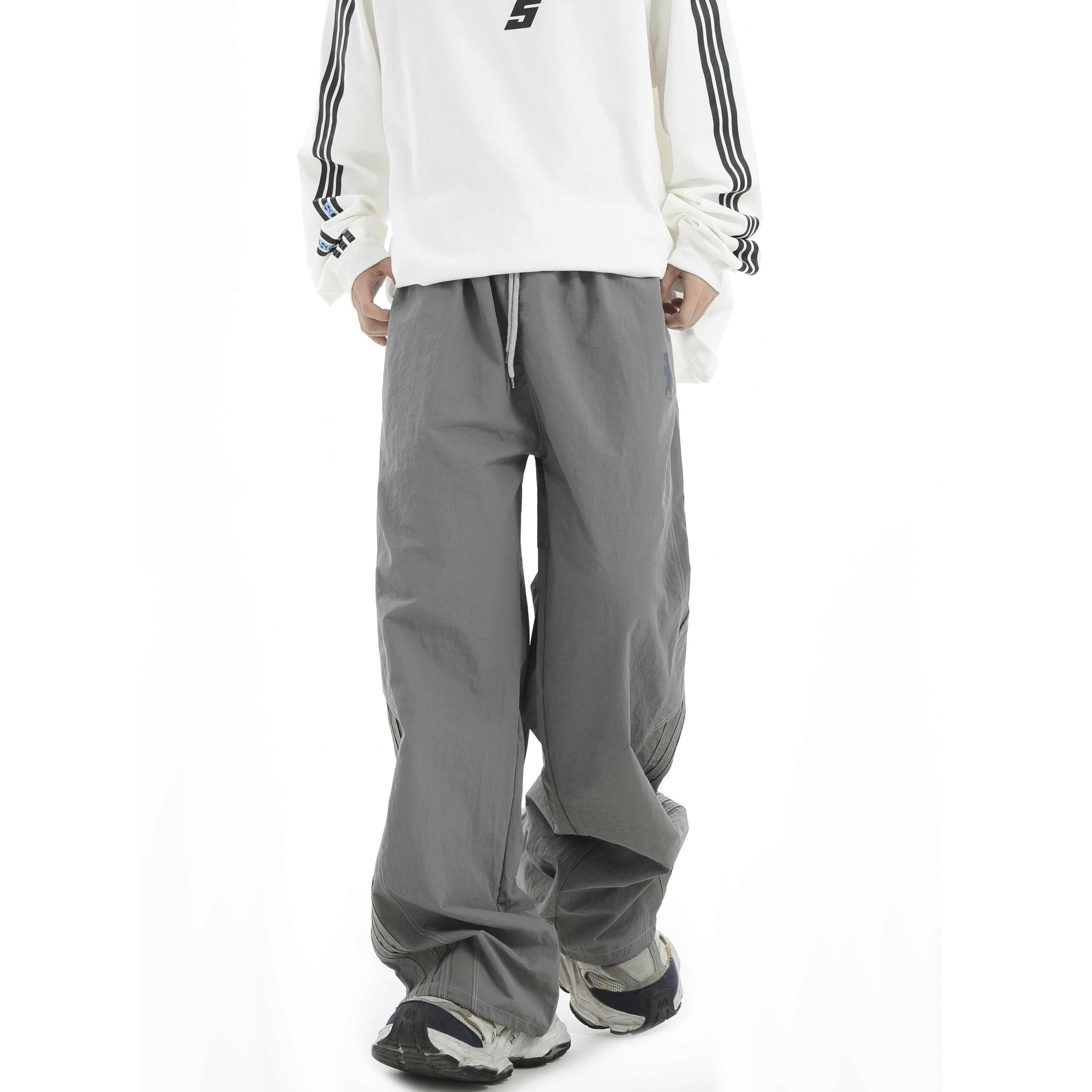 Stitched Striped Casual Paratrooper Pants IN7037