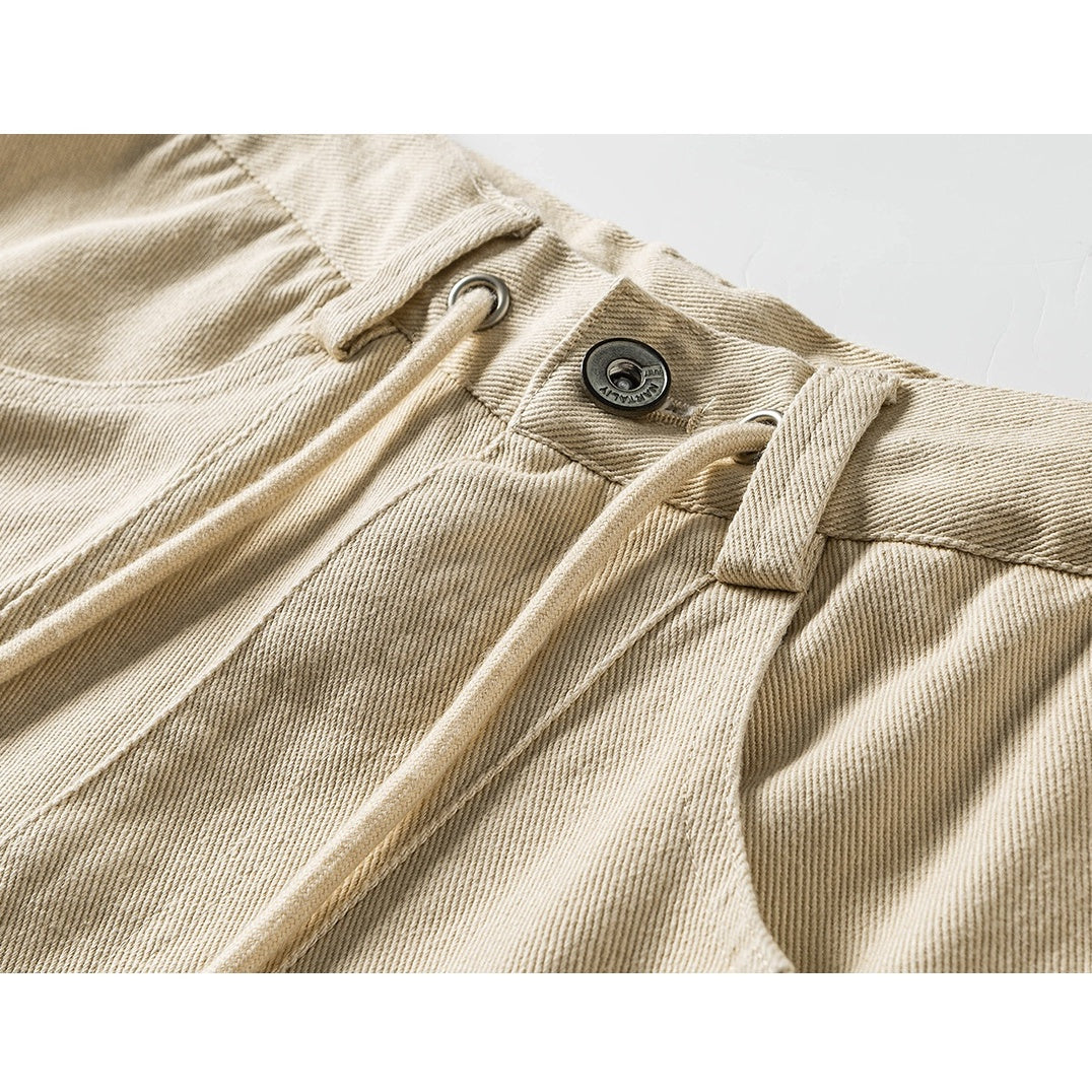 Double-pleated Wide-leg Cargo Pants NA7005