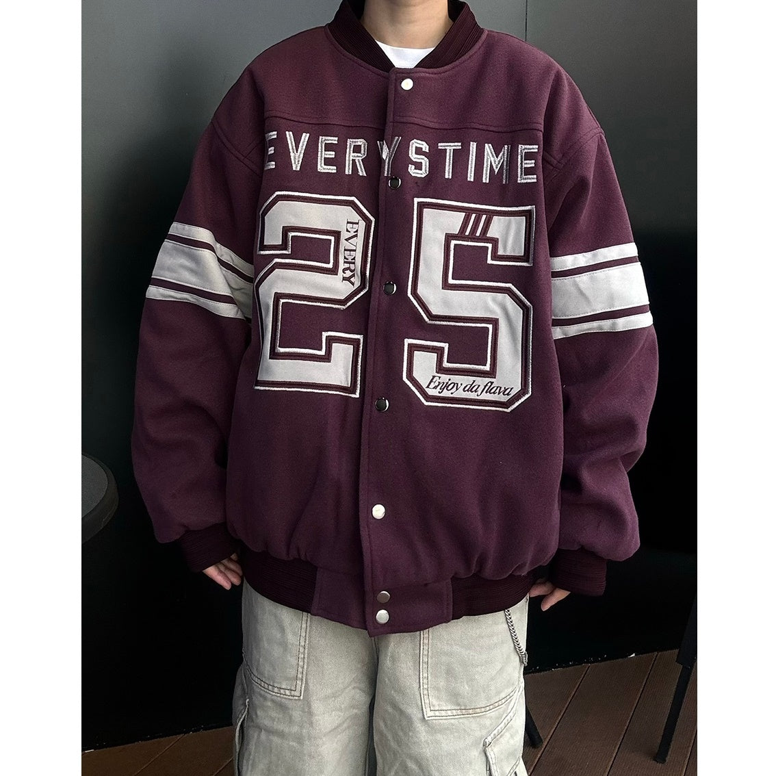 Heavy Industry Embroidered Baseball Jacket MB7169