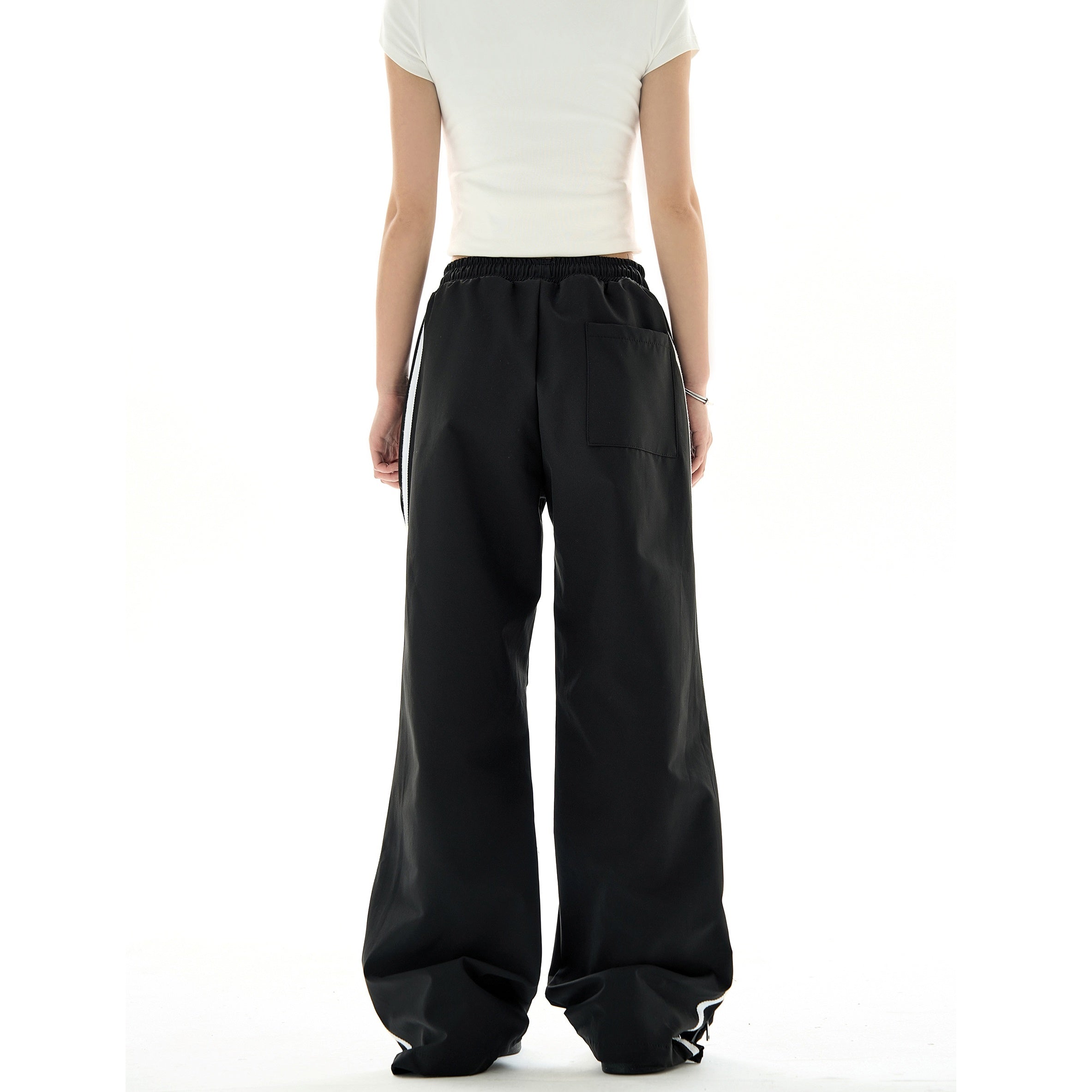 Side Striped Loose Straight Track Pants MB7223