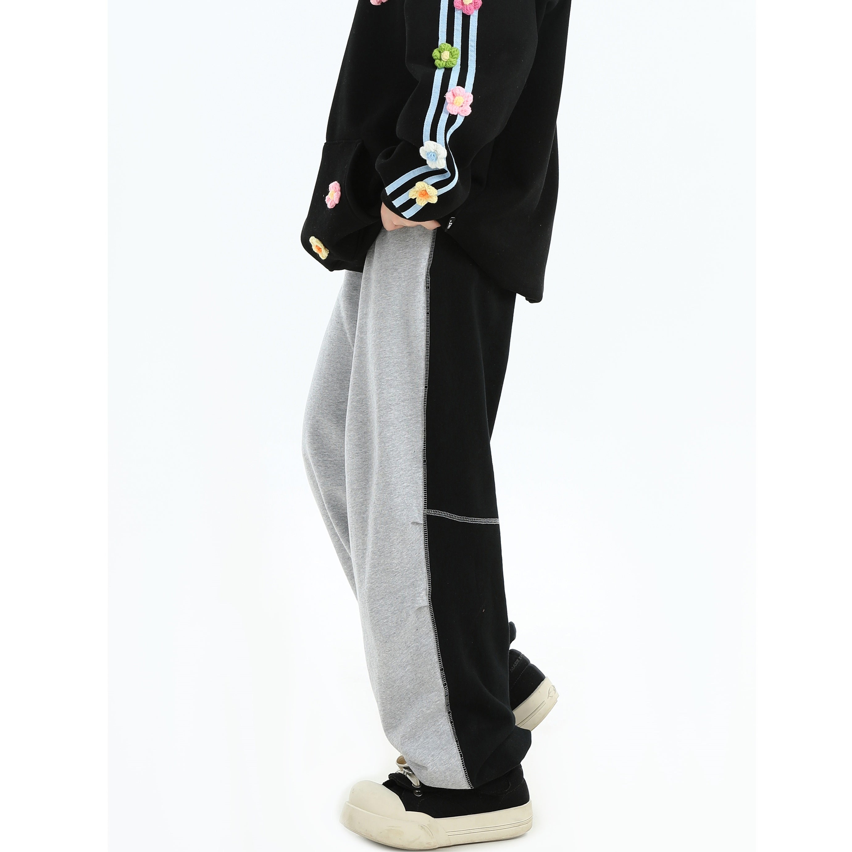 Half-Color Loose Sweatpants Track Pants MB7029