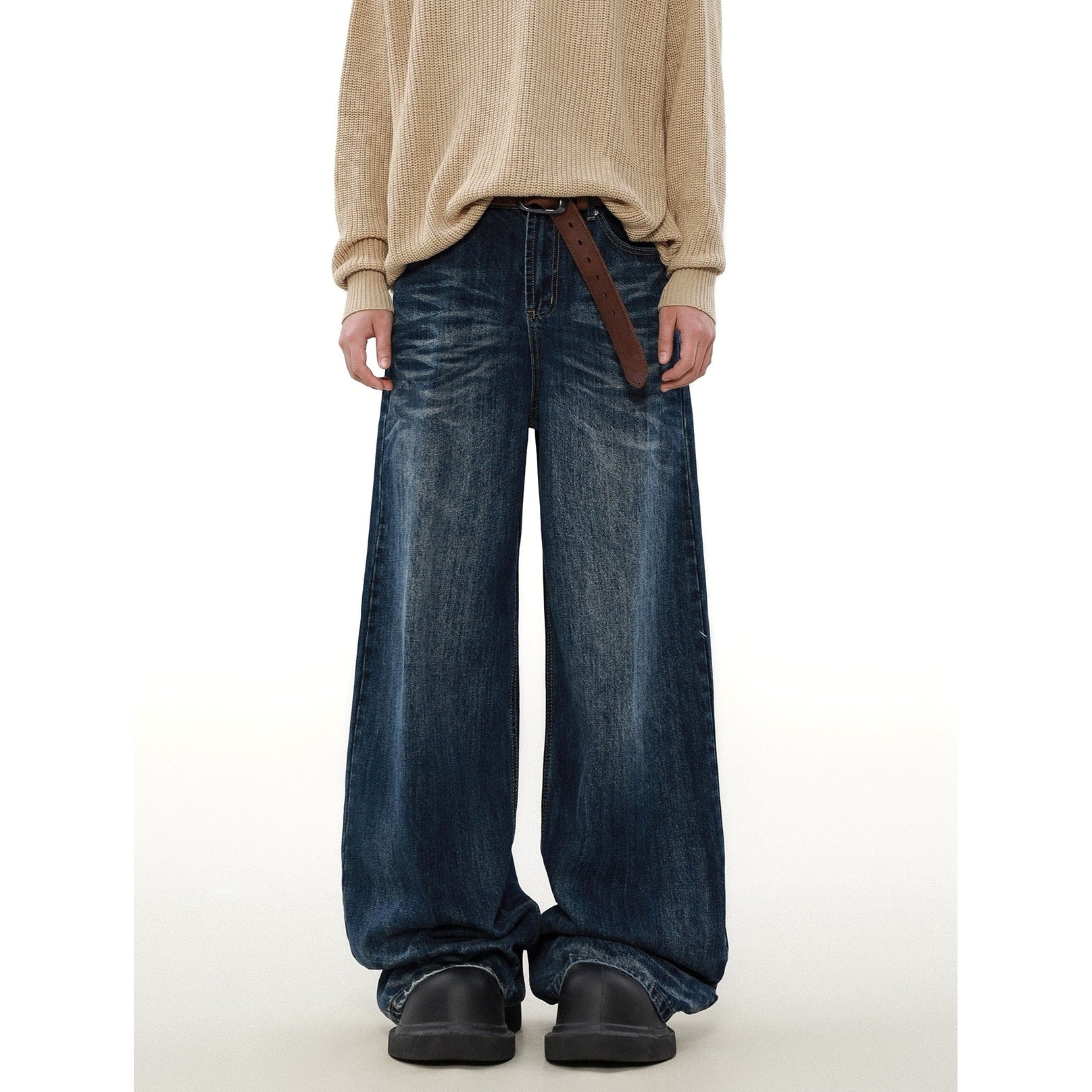 Wash Loose Straight Jeans MB7289