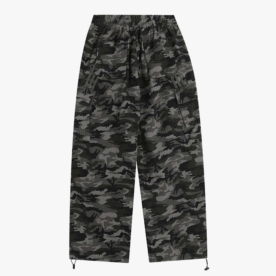 Three-bar Camouflage Cargo Pants IN7052