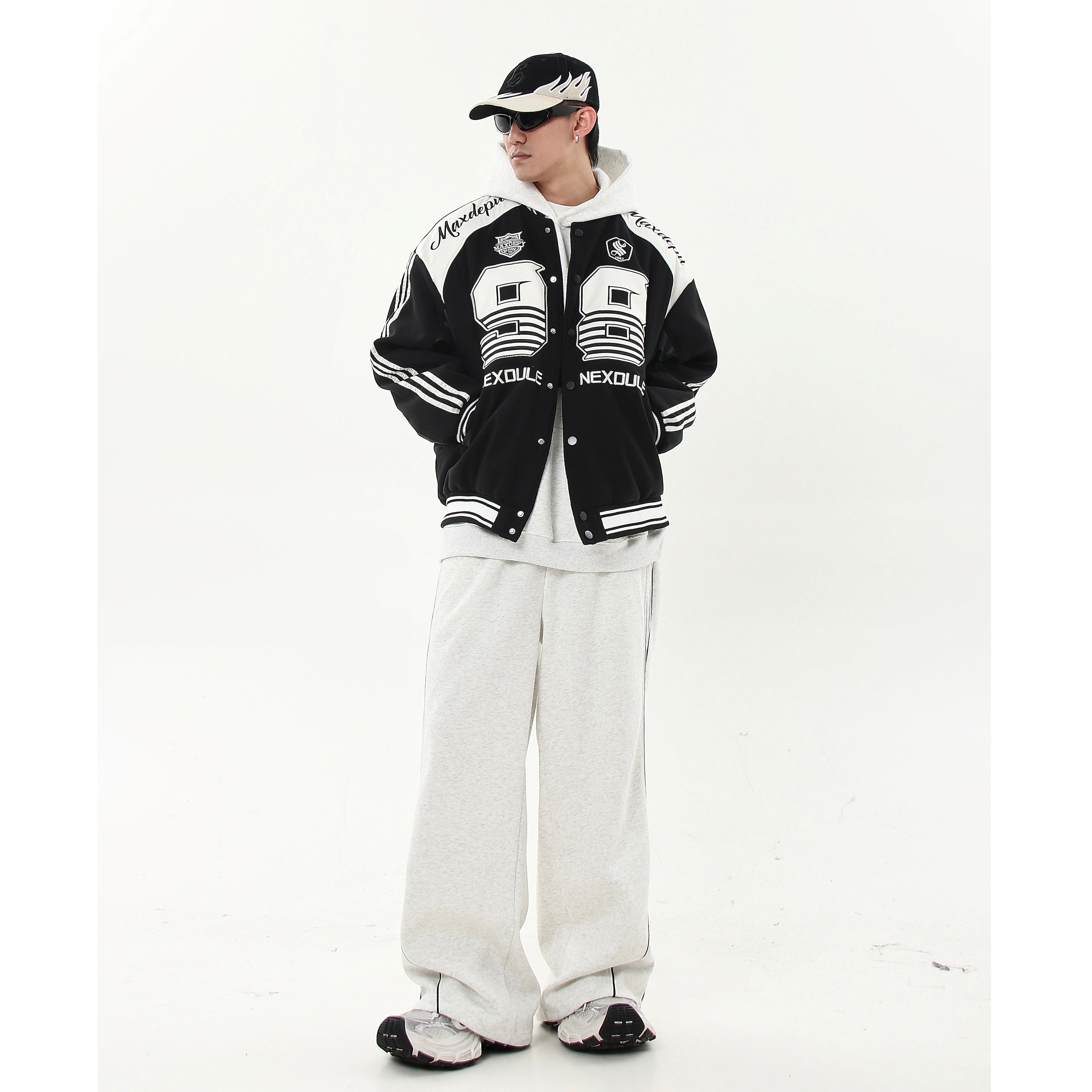 Monotone Industry Embroidered Baseball Jacket MB7213