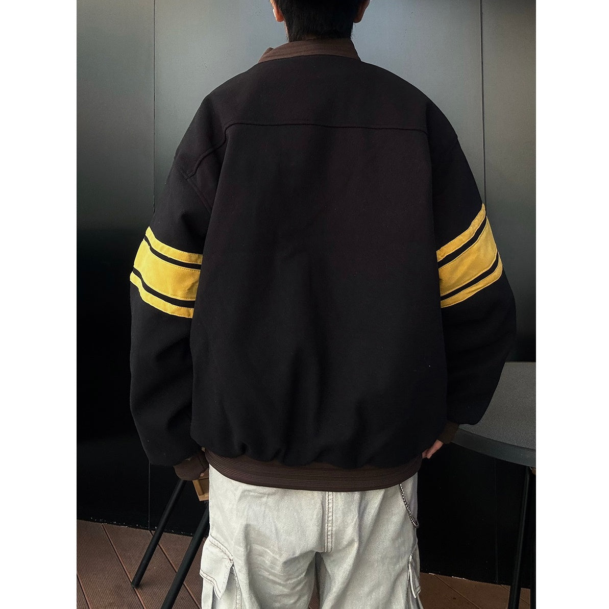 Heavy Industry Embroidered Baseball Jacket MB7169