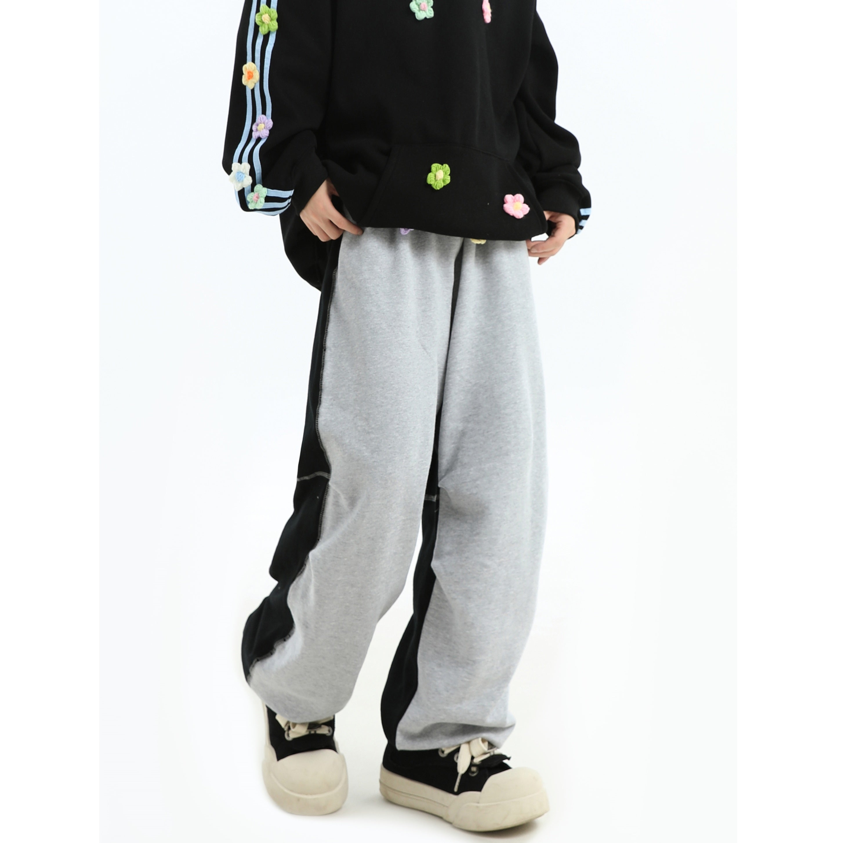 Half-Color Loose Sweatpants Track Pants MB7029