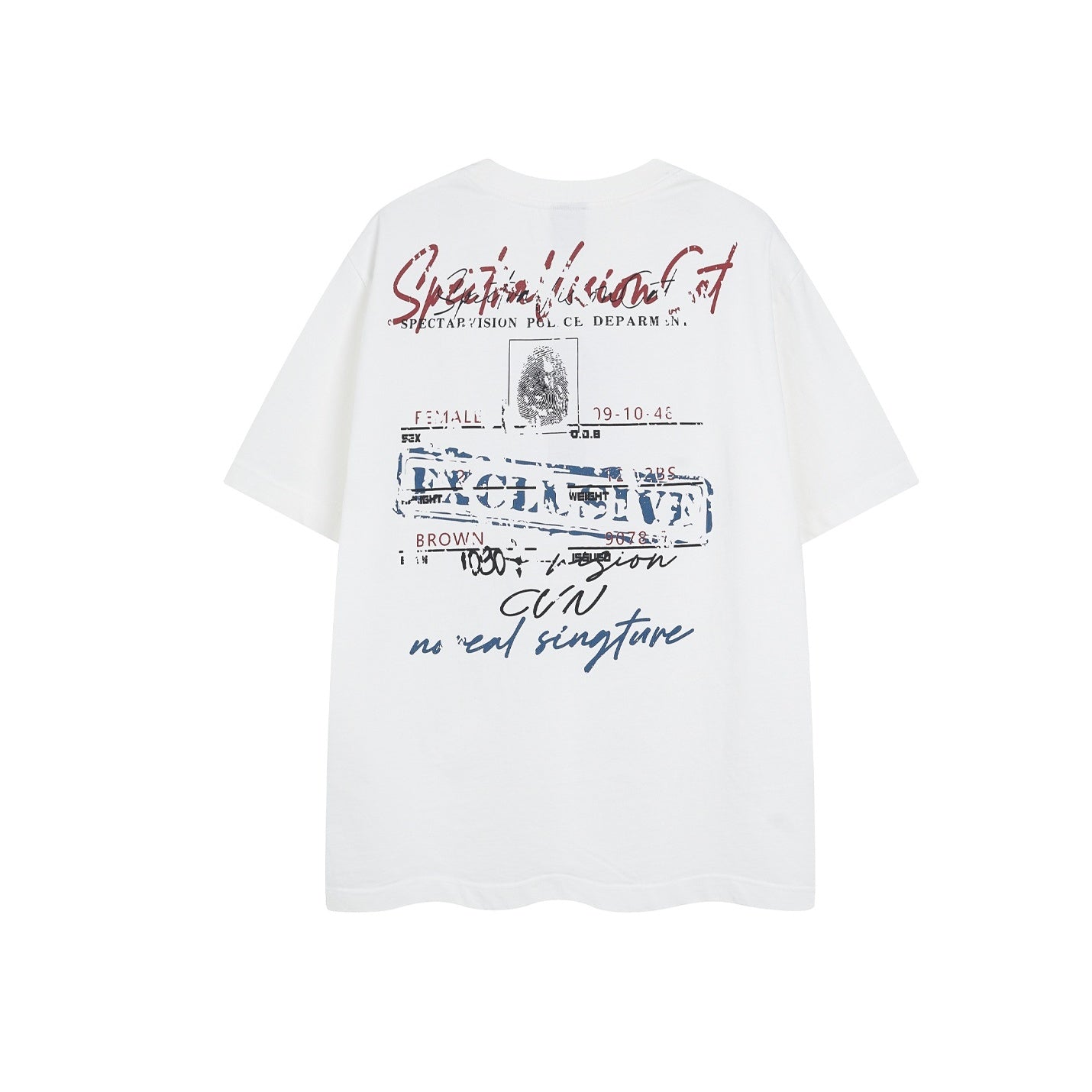 Vintage Stamp Print T-shirt EAT127