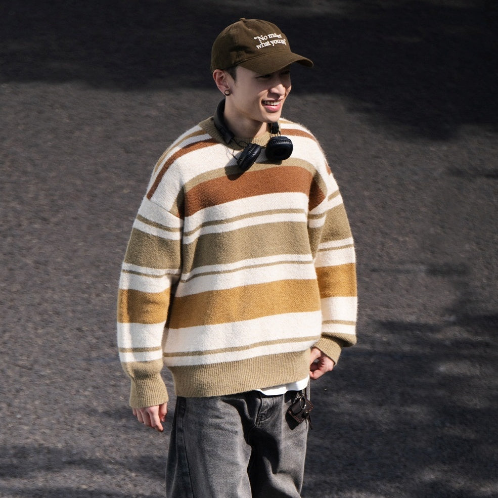 Crew Neck Multi Border Sweater BI2022