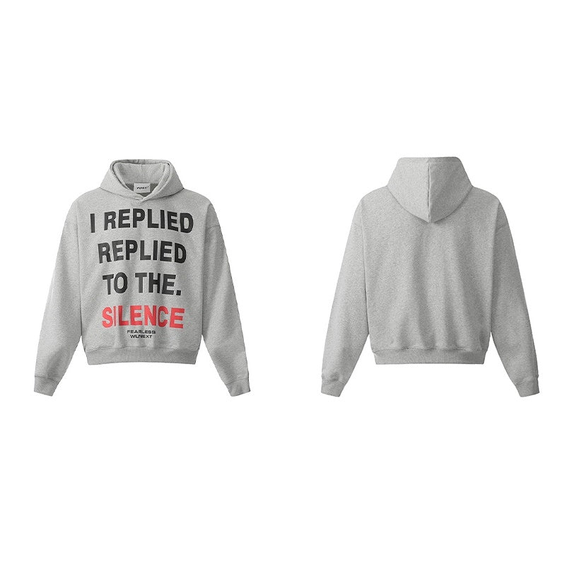 Letter Print Hooded Sweat Pullover MB7034