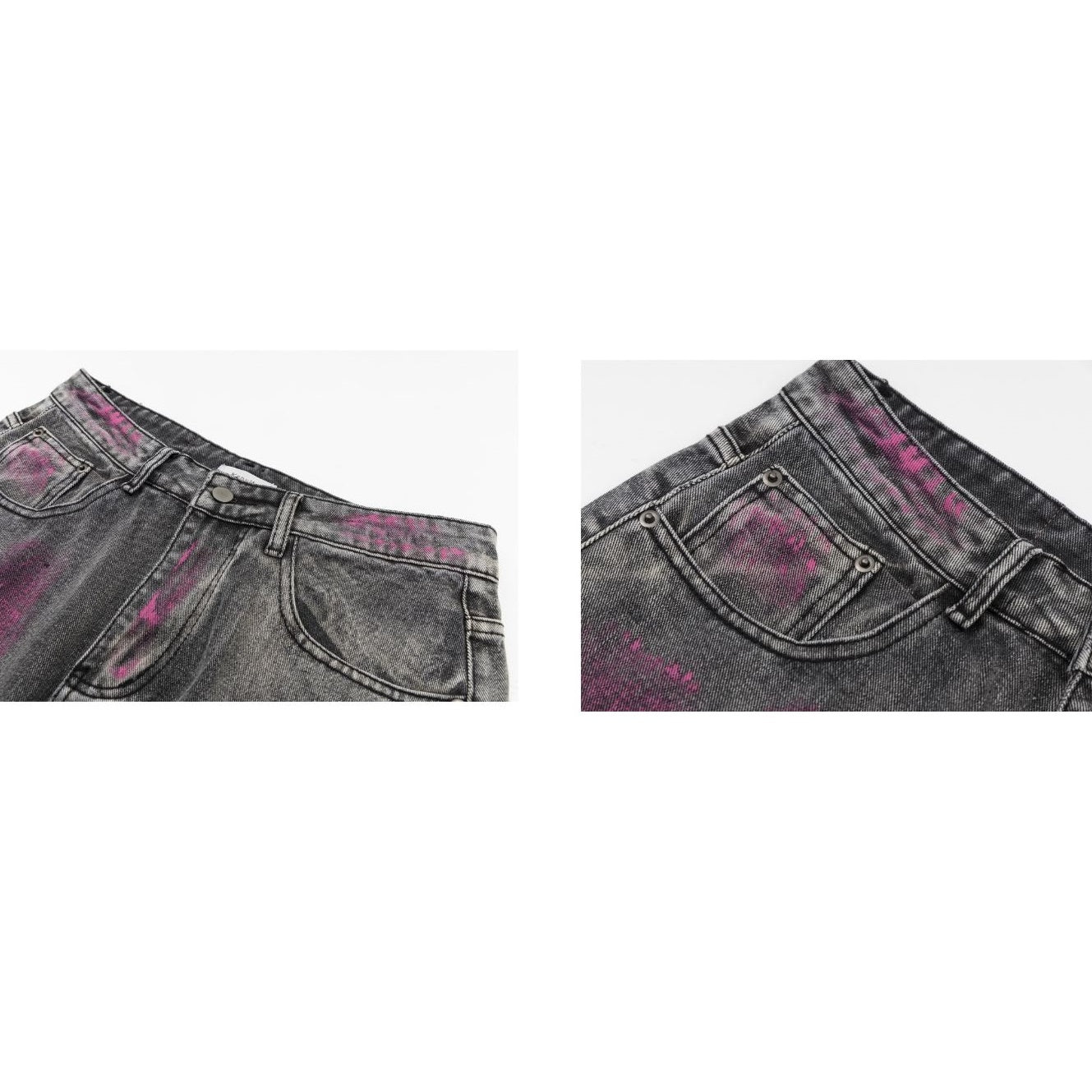 High Street Hand-painted Graffiti Washed Jeans MB7099