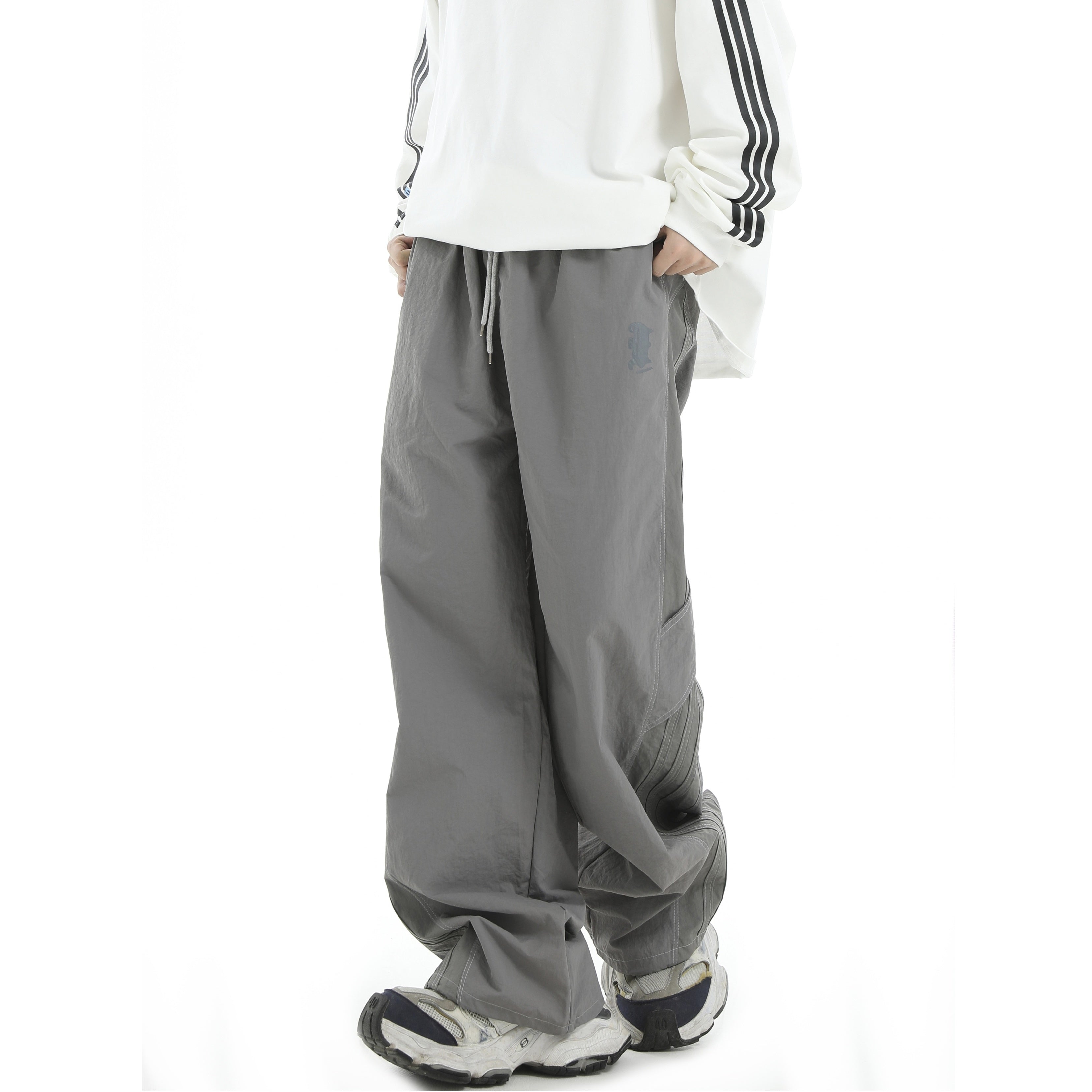 Stitched Striped Casual Paratrooper Pants IN7037