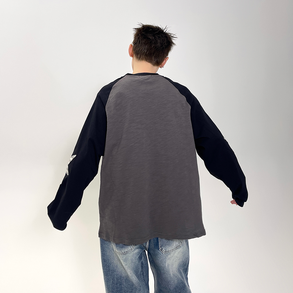 Printed Raglan Long Sleeve T-Shirt EAT075