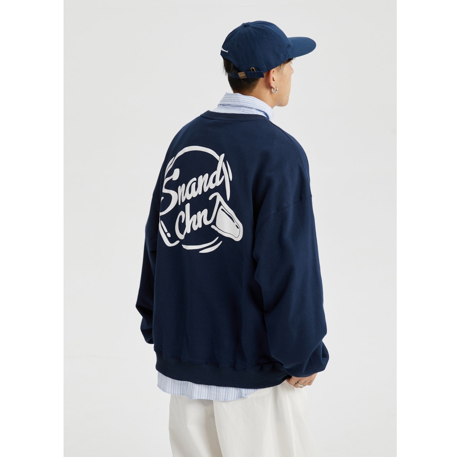 Letter Print Crew Neck Sweat MB7113