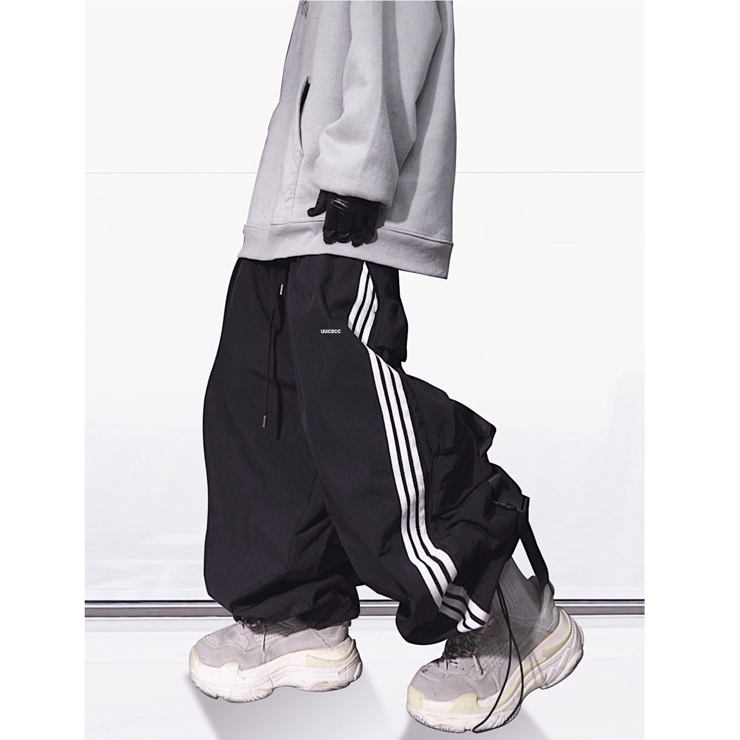 Side Line Back Pocket Athletic Casual Pants UU7001