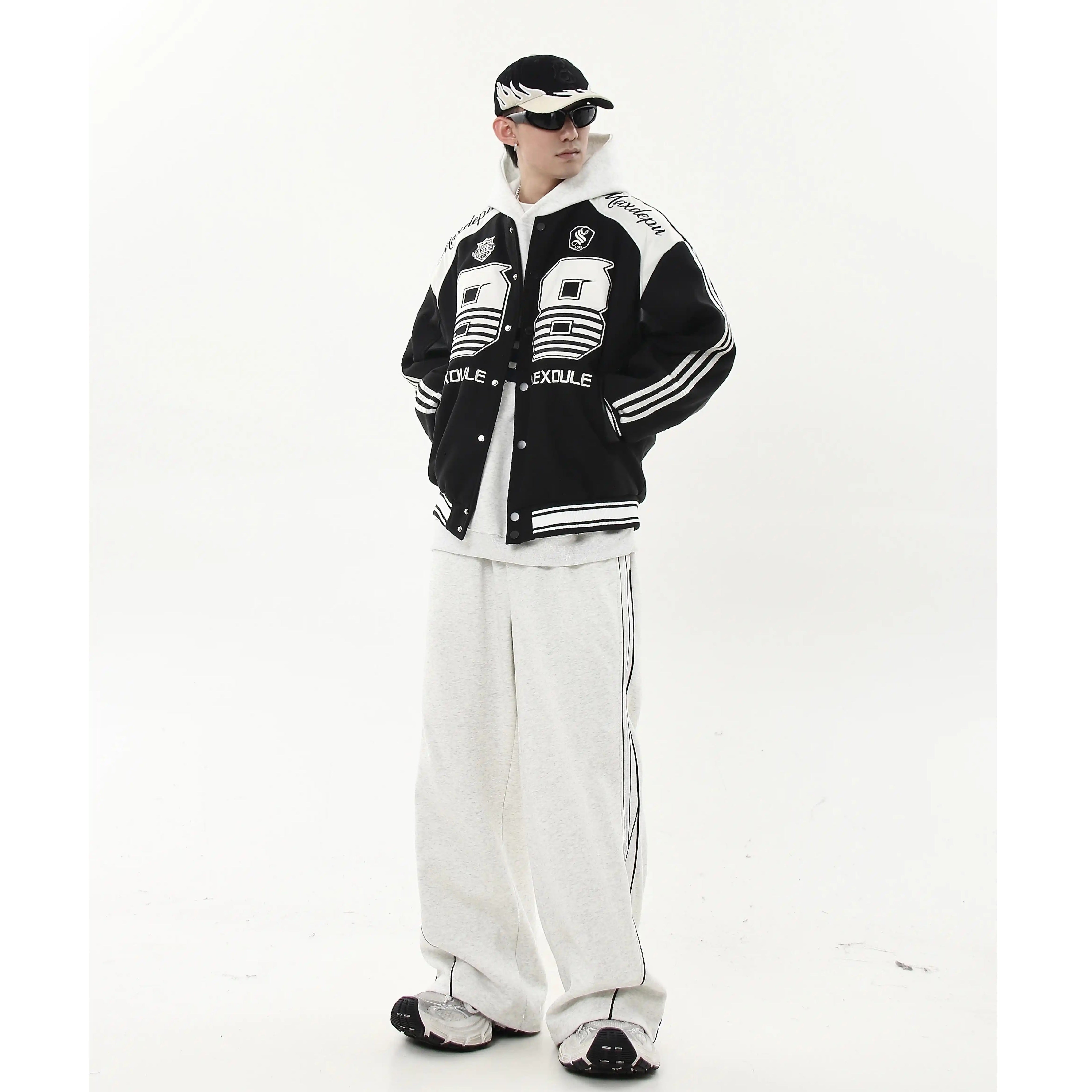 Monotone Industry Embroidered Baseball Jacket MB7213