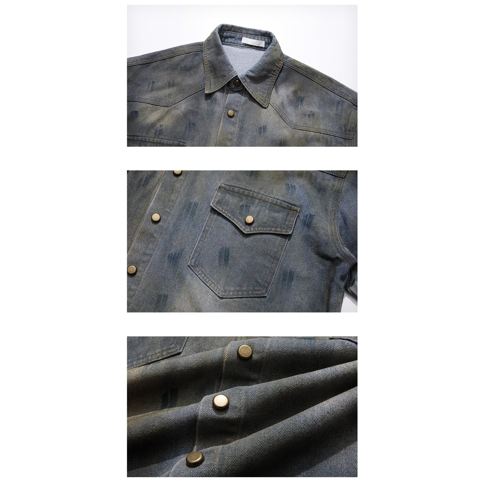 Dirty Style Denim Shirt Jacket MR003