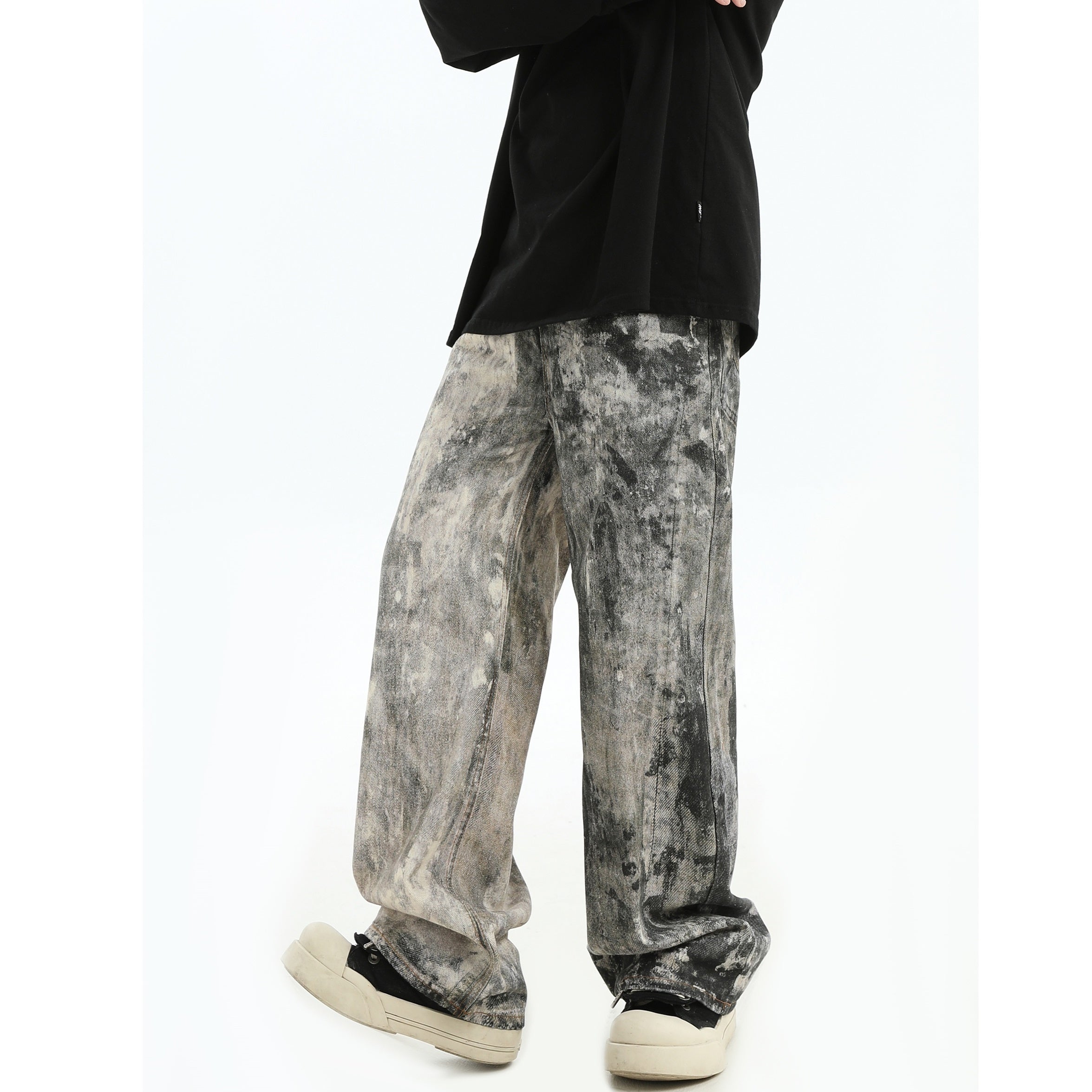 Irregular Tie-Dye Splashed Jeans MB7120