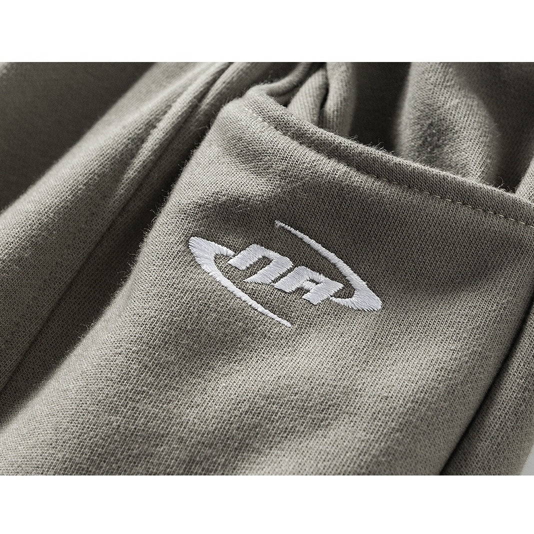Embroidery Split Loose Straight Sweatpants NA7011