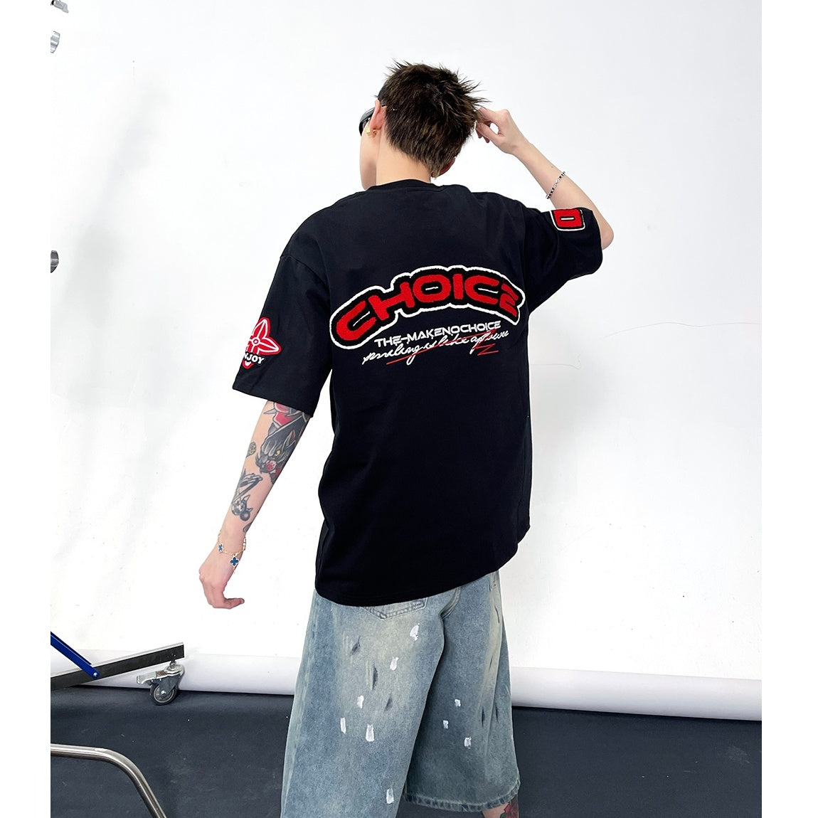 Letter Towel Embroidered T-Shirt EAT124