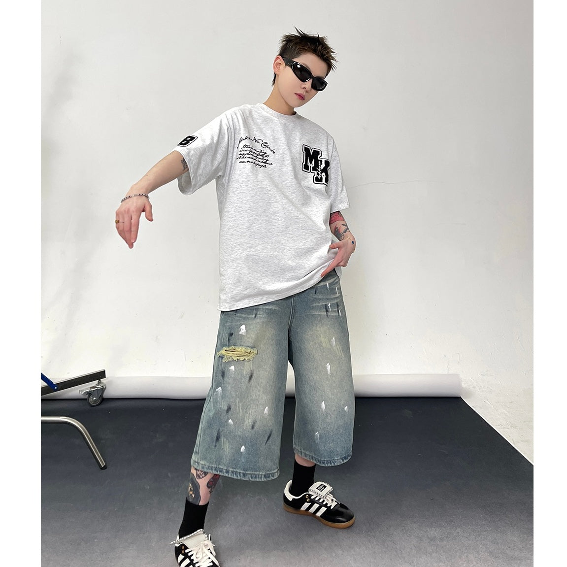 Letter Towel Embroidered T-Shirt EAT124