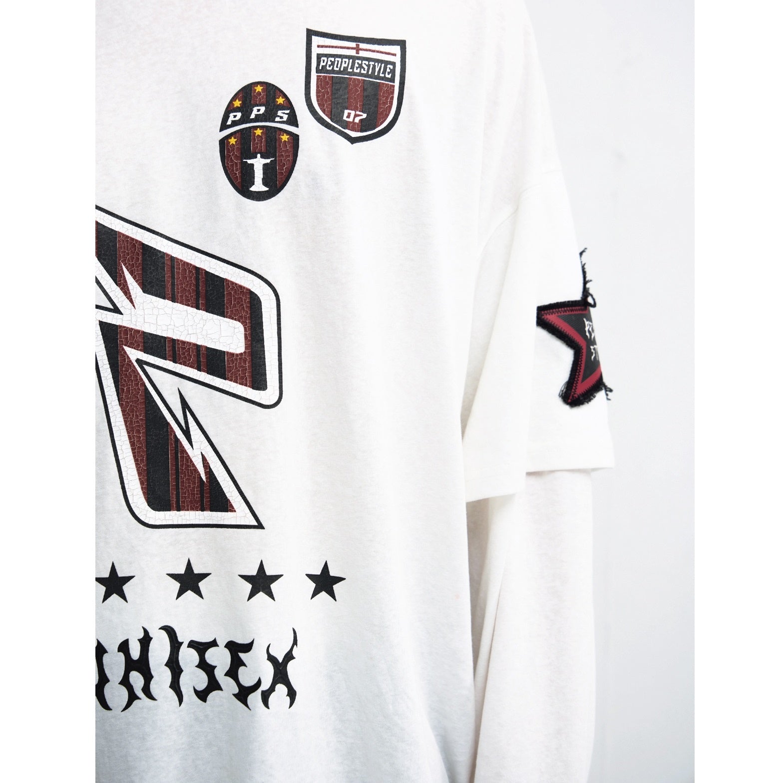 Racing Embroidery Fake Two Long Sleeve T-Shirts MB7319