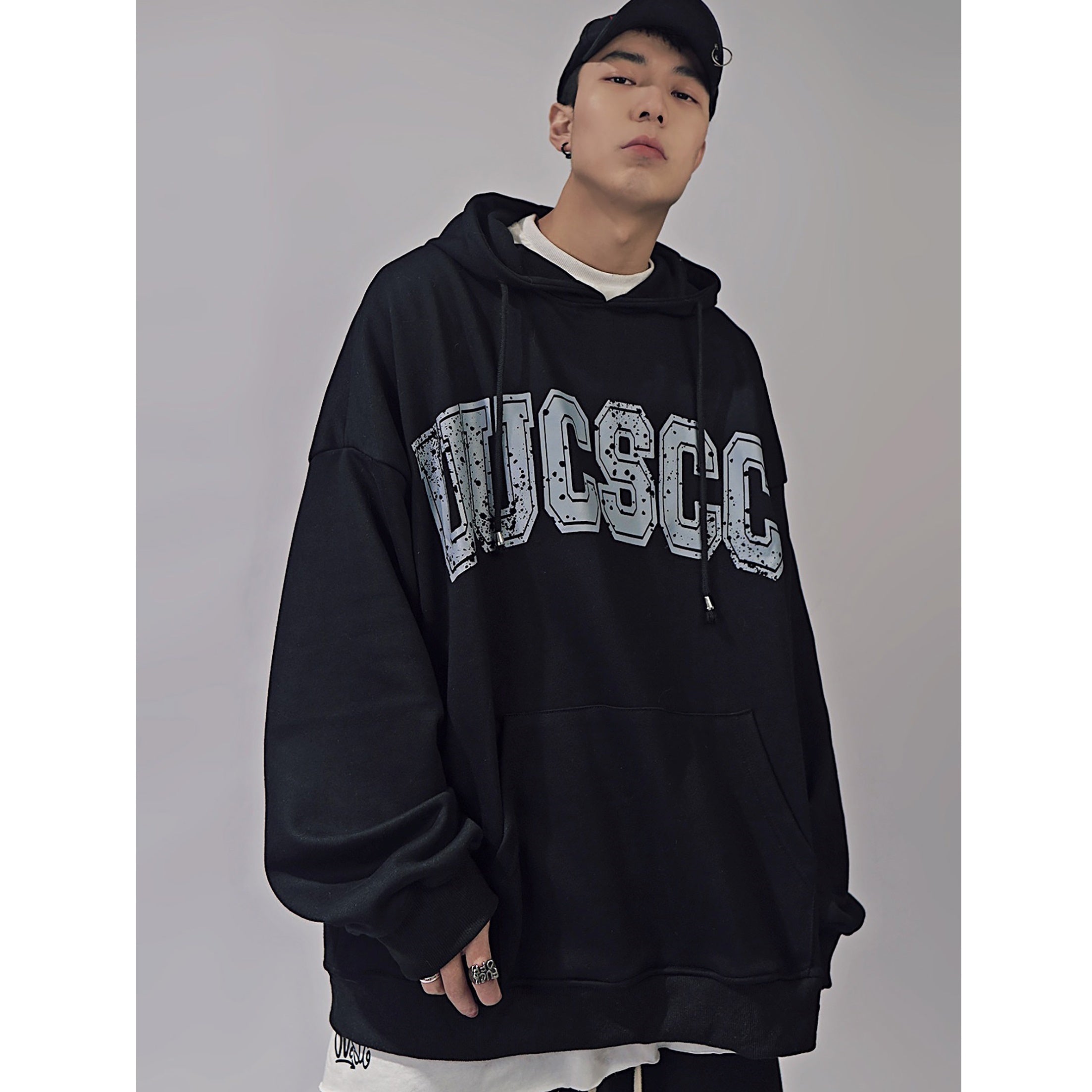 Patch Print Oversize Hoodie UU7005