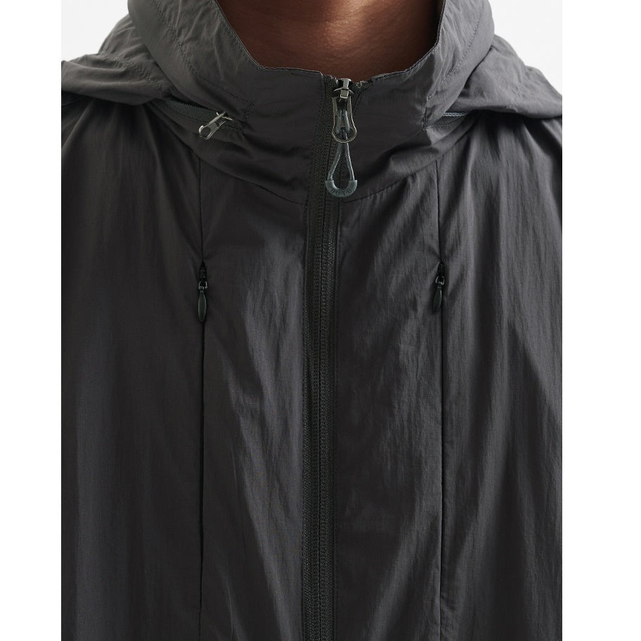 High-Neck Hidden Hood Outdoor ZIP-Up Vest BB001