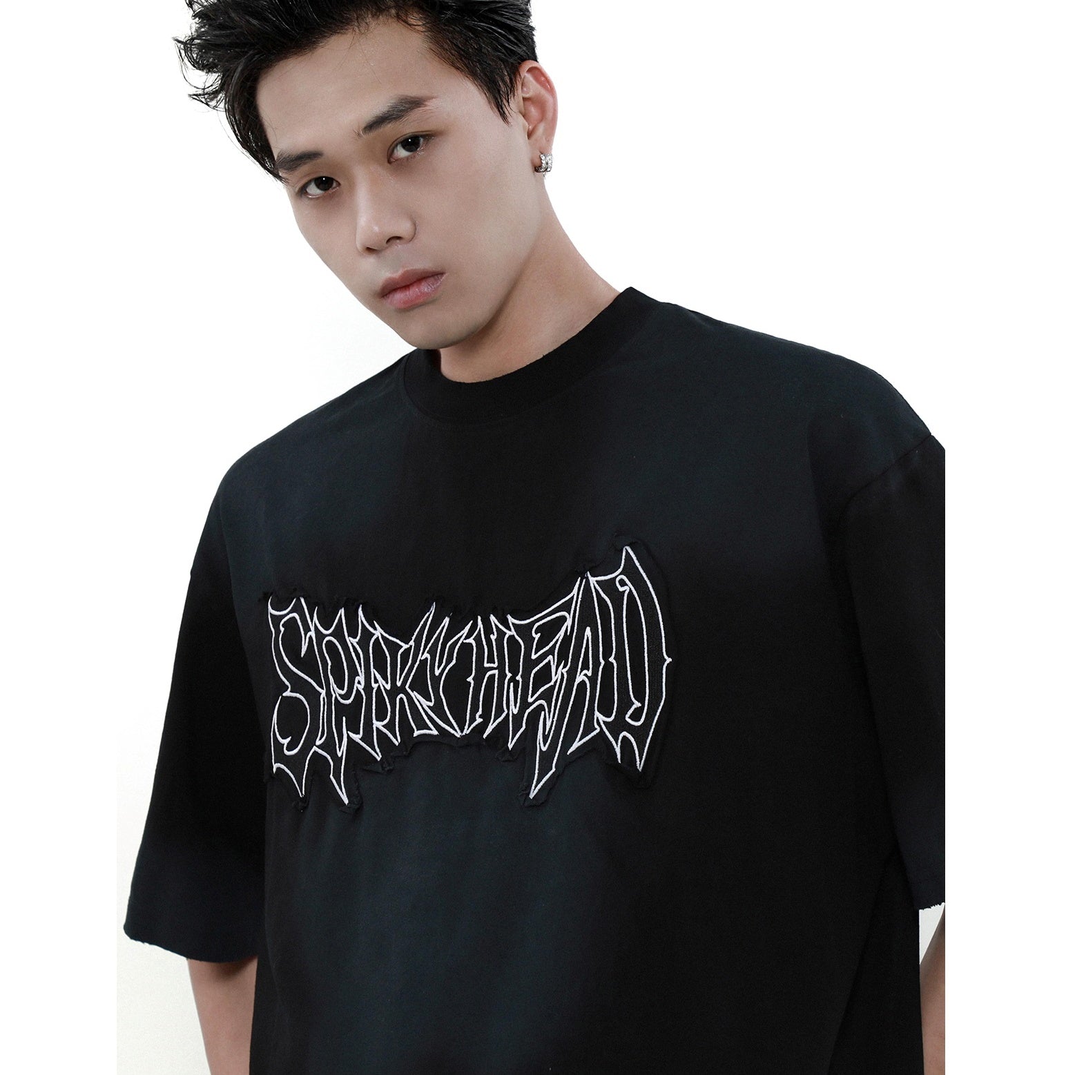 Patch Embroidery Dirty Loose T-shirt MR001