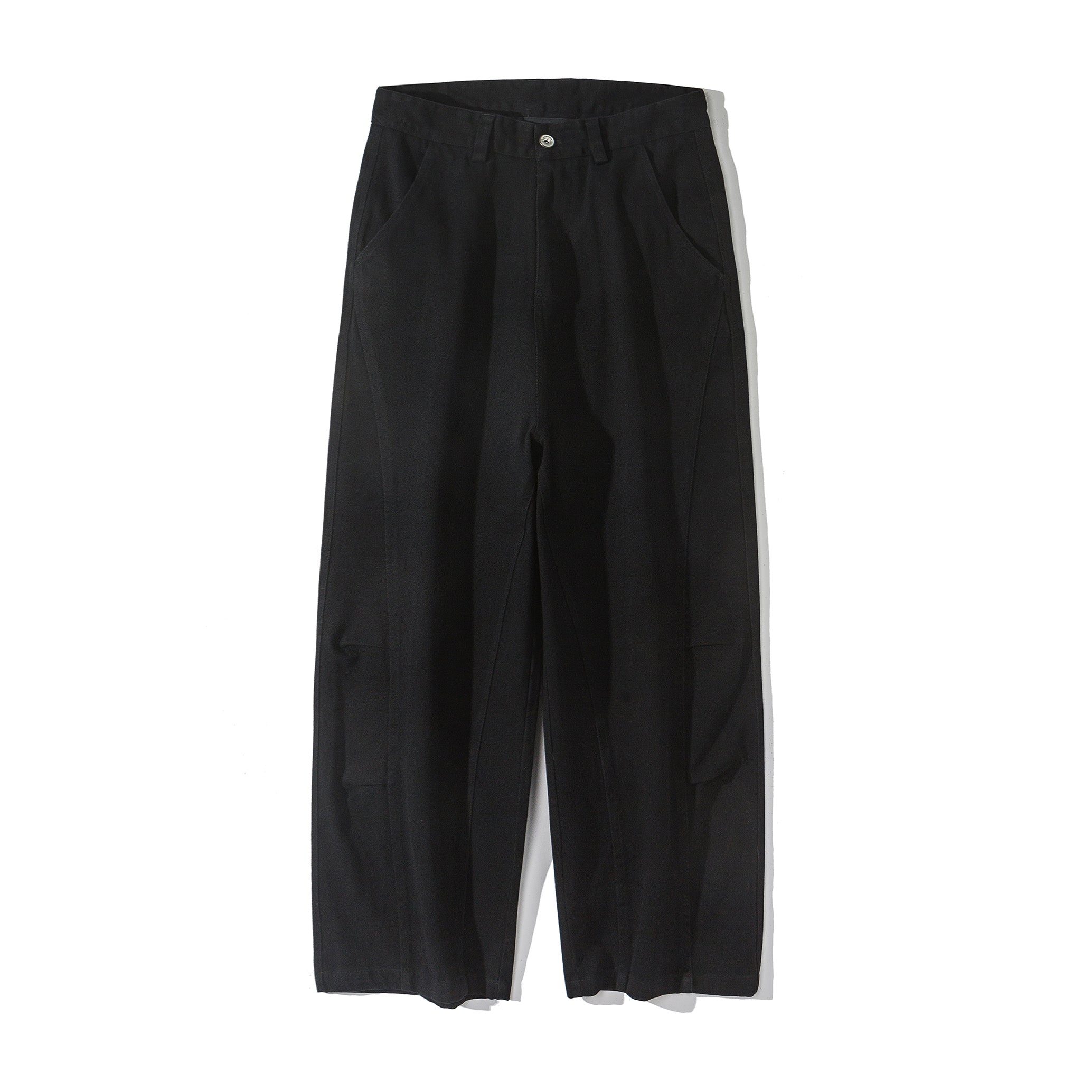 Washed Distressed Switching Design Wide Pants NA7009