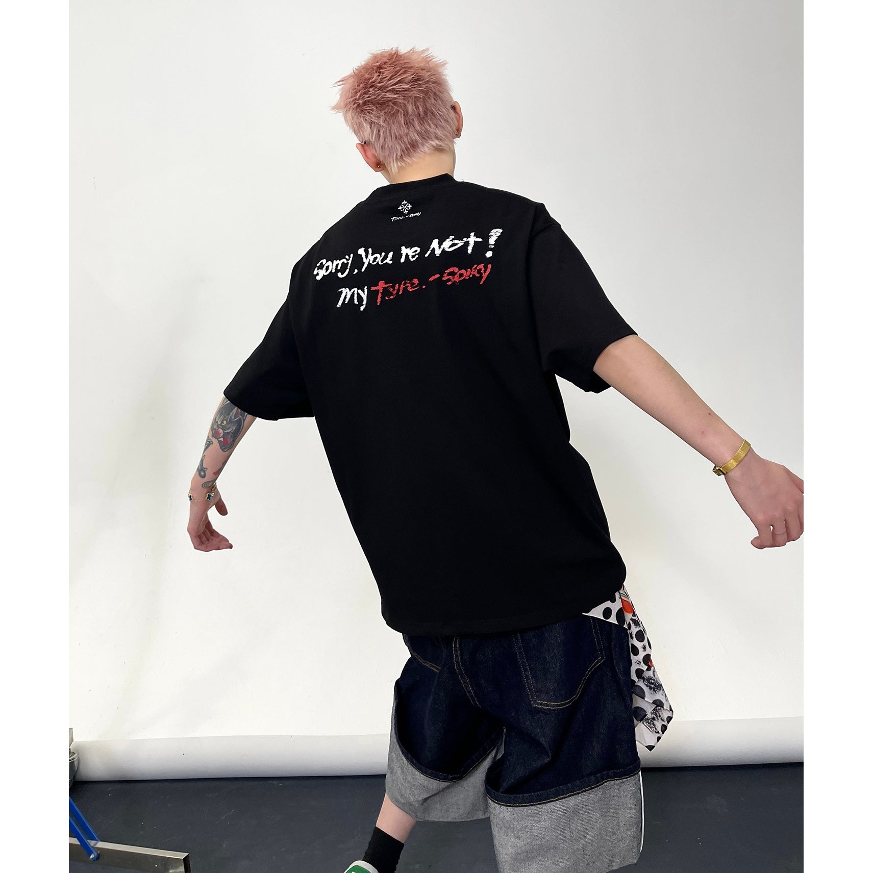 Small Letter Slogan Print T-shirt EAT148