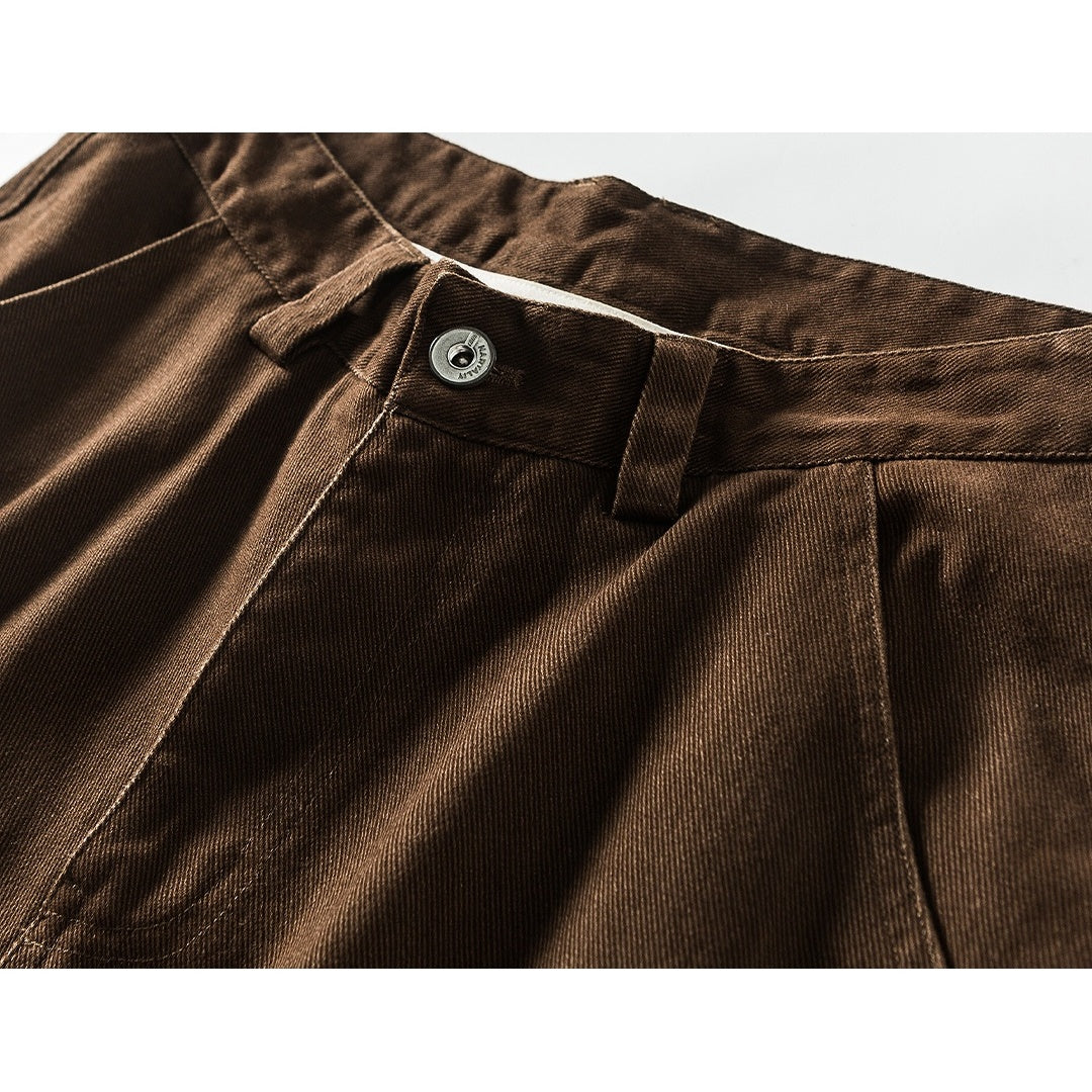 Washed Distressed Switching Design Wide Pants NA7009
