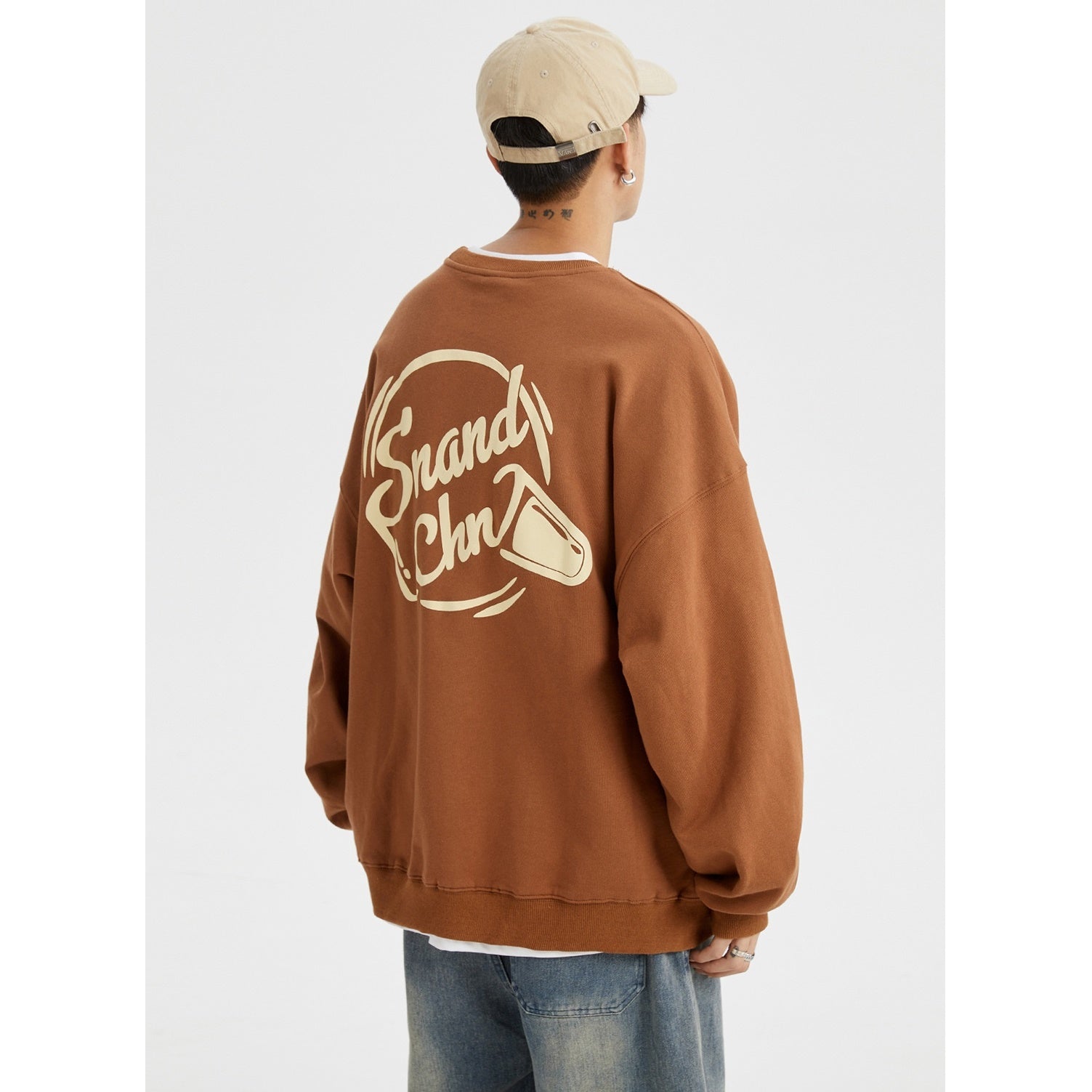 Letter Print Crew Neck Sweat MB7113