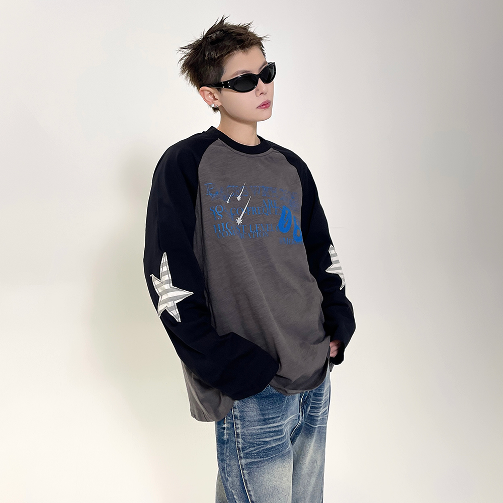 Printed Raglan Long Sleeve T-Shirt EAT075
