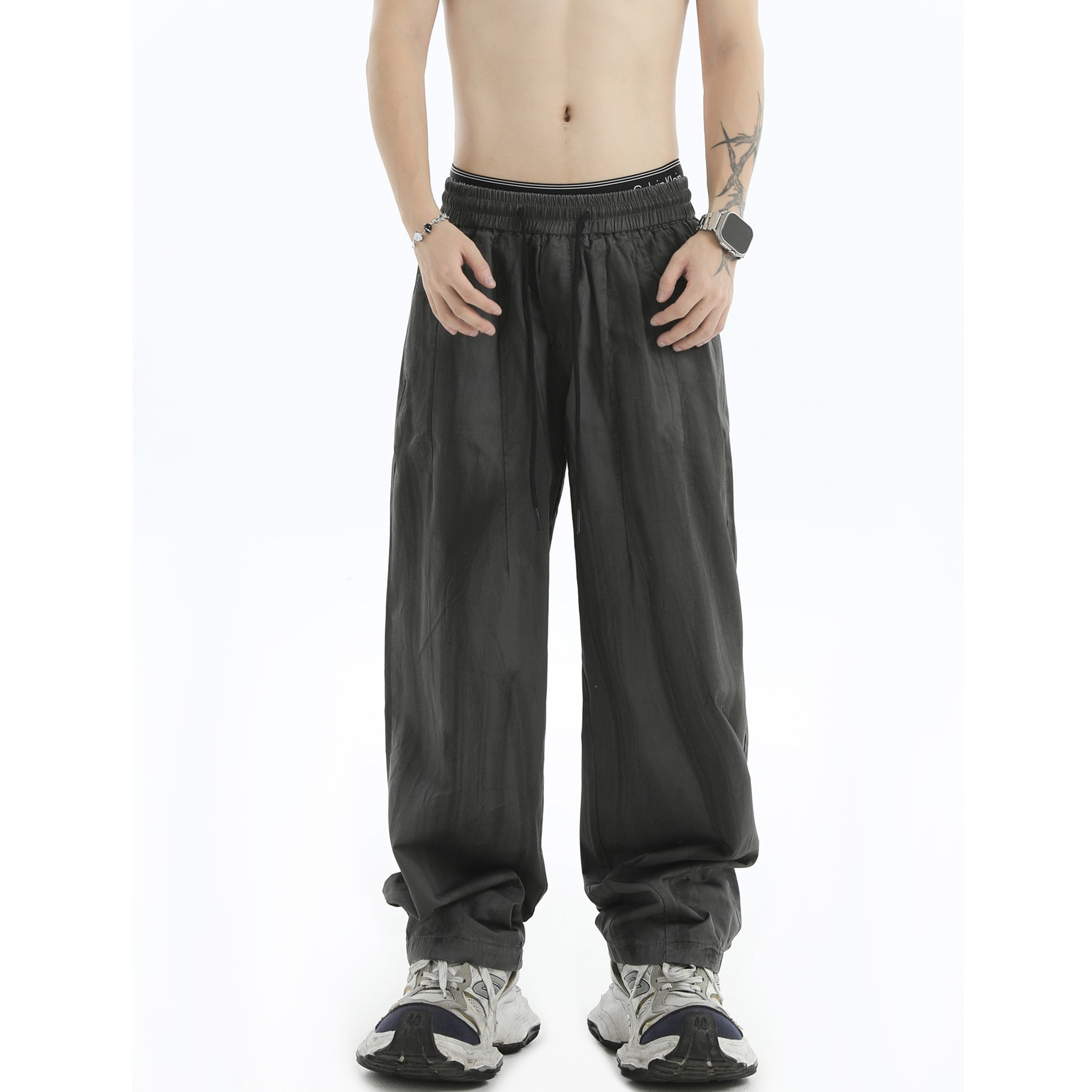 Graffiti Painted Distressed Washed Loose Pants IN7044