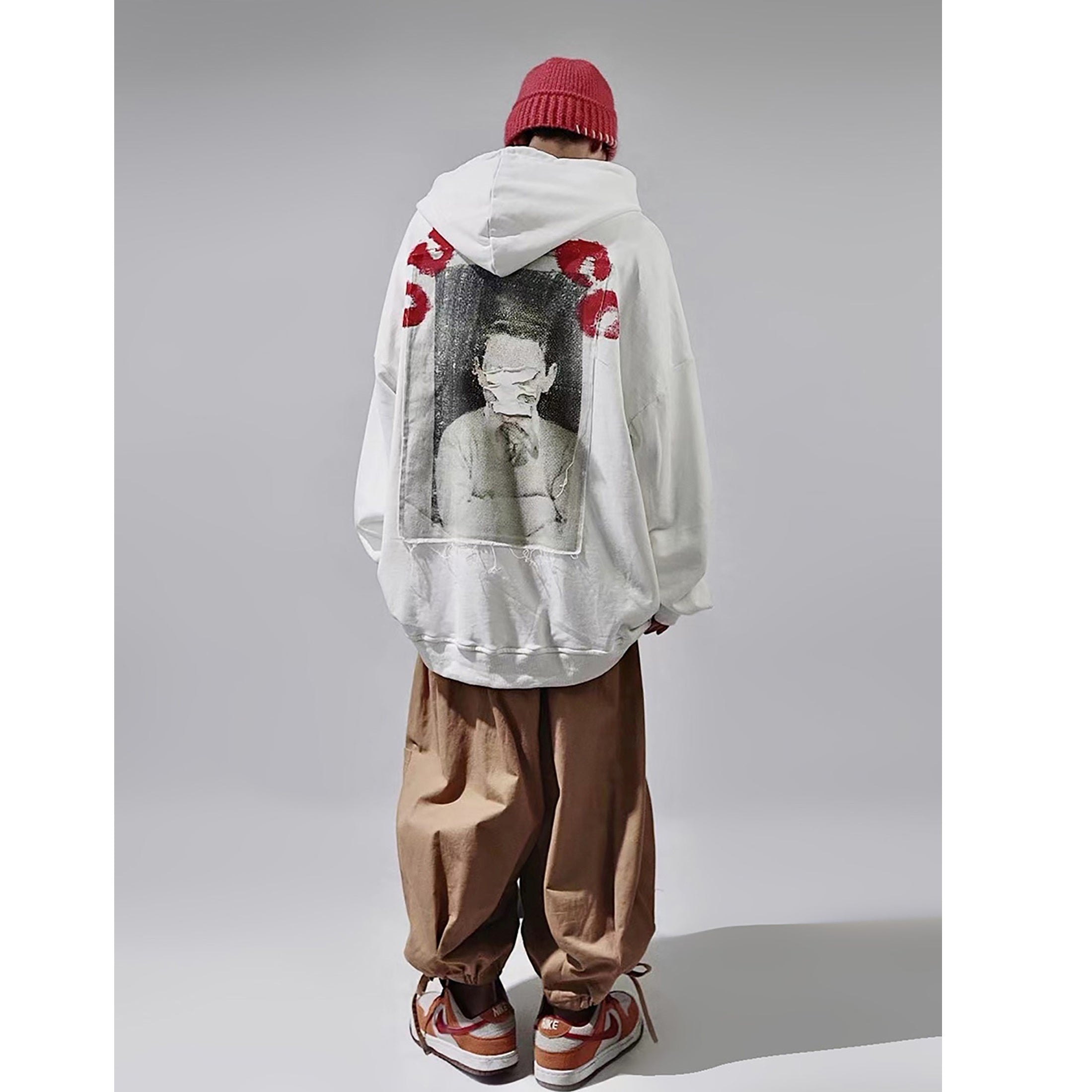 Oversize Street Back Patch Hoodie UU7010