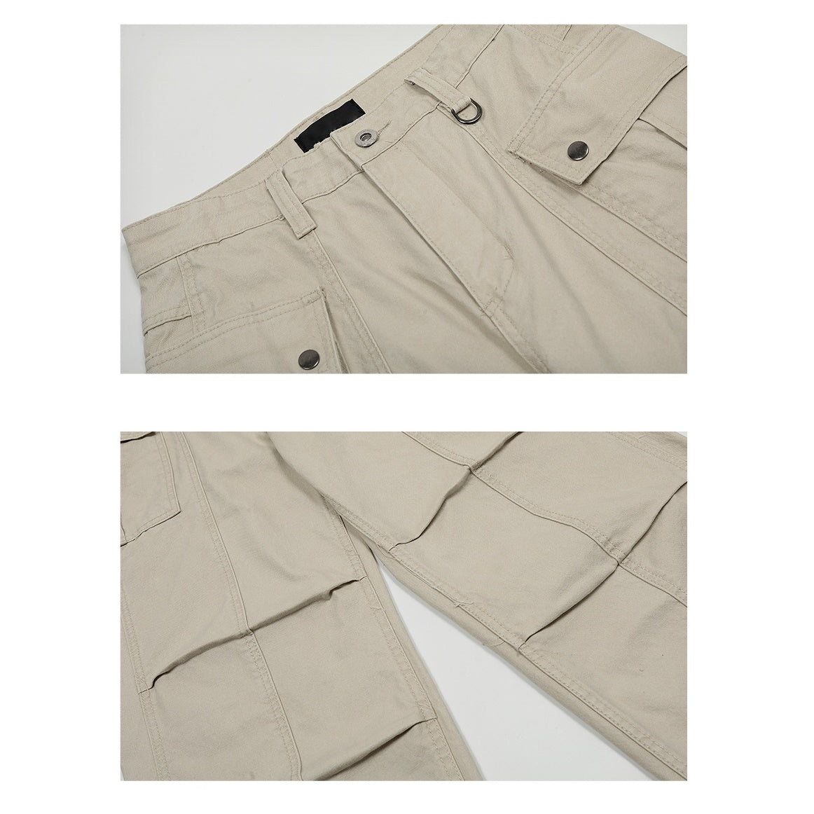 Pleated Design Washed Cargo Pants MB7314