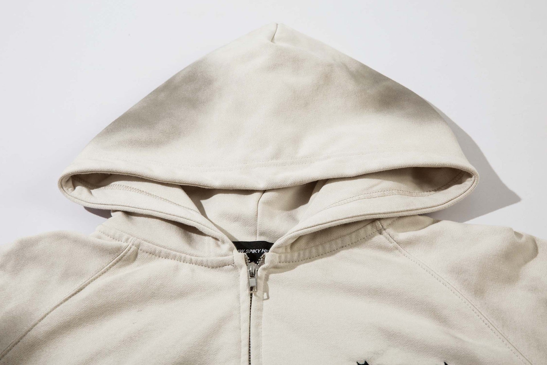 Vintage Distressed Hooded Zip-up Jacket MB7376