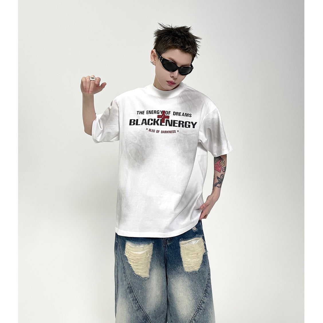 Letter Dirty T-shirt EAT086