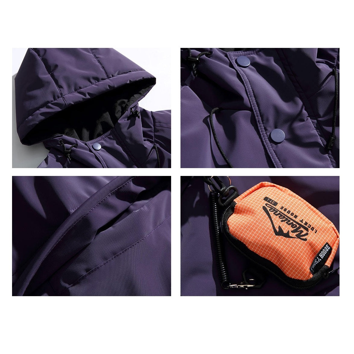 Casual Small Shoulder Bag Hooded Jacket MB7109