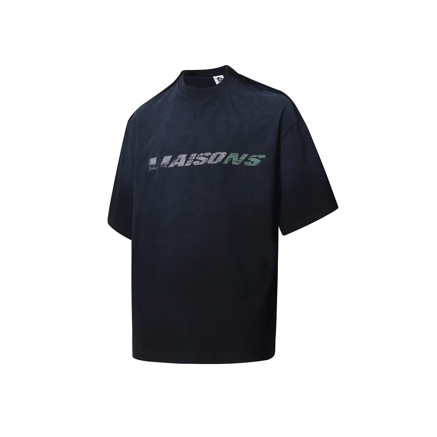 Dirty Gradient Inkjet Lettered Print T-shirt EAT146
