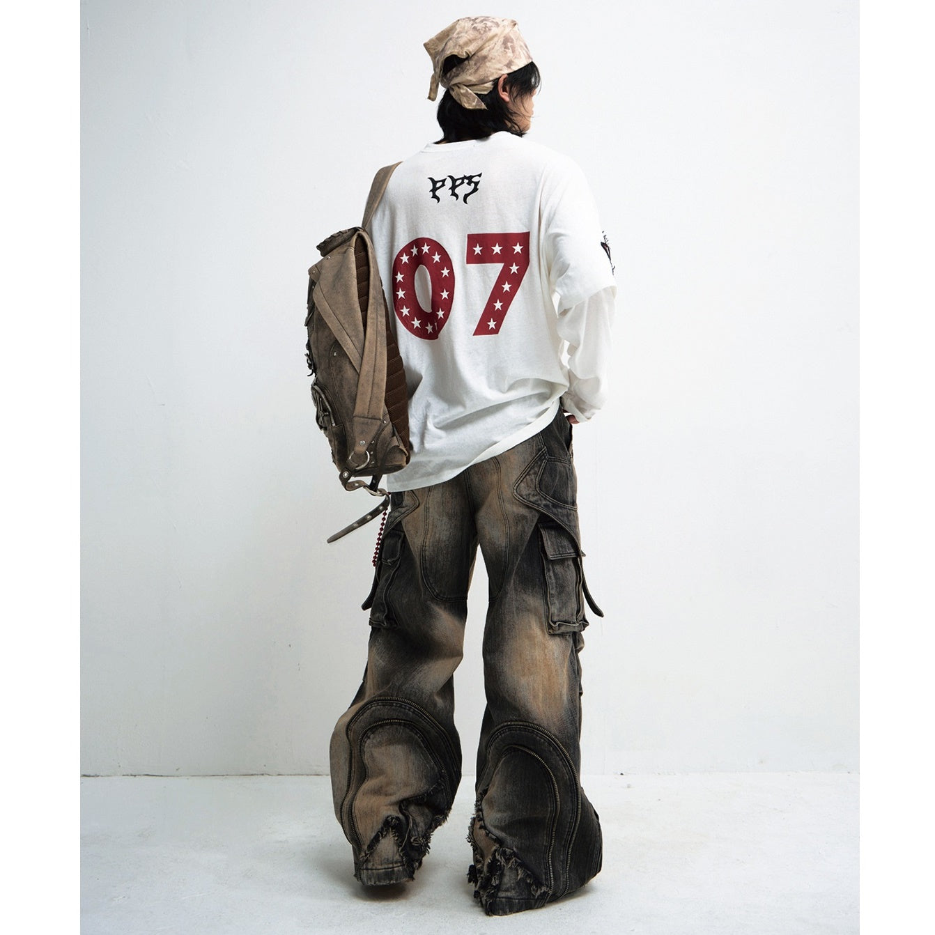 Racing Embroidery Fake Two Long Sleeve T-Shirts MB7319