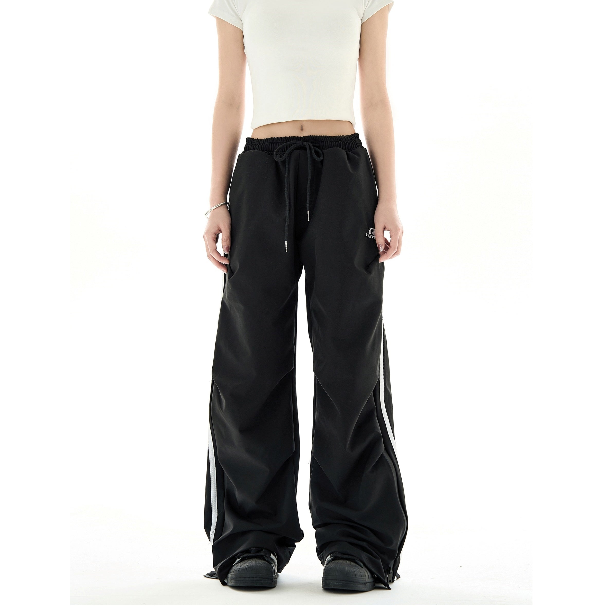 Side Striped Loose Straight Track Pants MB7223